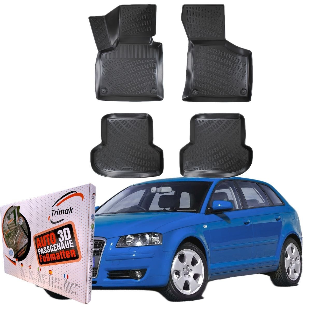 Passform-Fußmatten Oder Kofferraumwanne Oder Set kompatibel mit A3