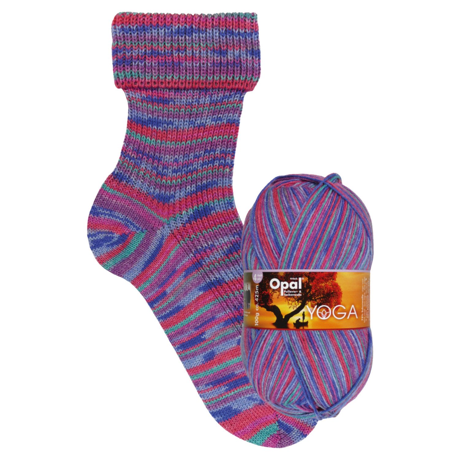 Opal Opal YOGA 4-fach Pullover- und Sockenwolle Häkelwolle, 425 m (Opal 4-fach Pullover- und Sockenwolle), 100 g