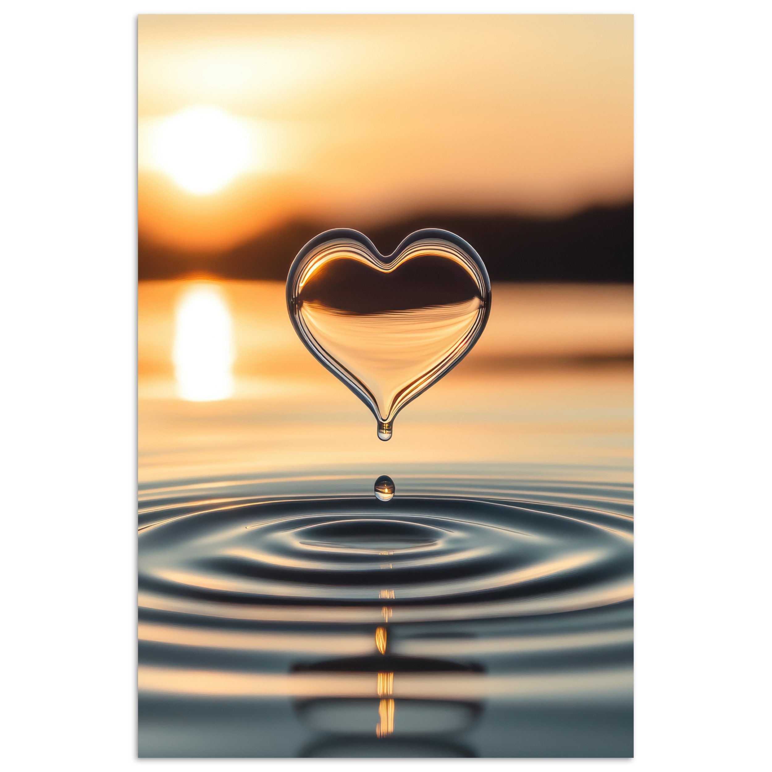 MuchoWow Poster Herz - Wasser - günstig online kaufen