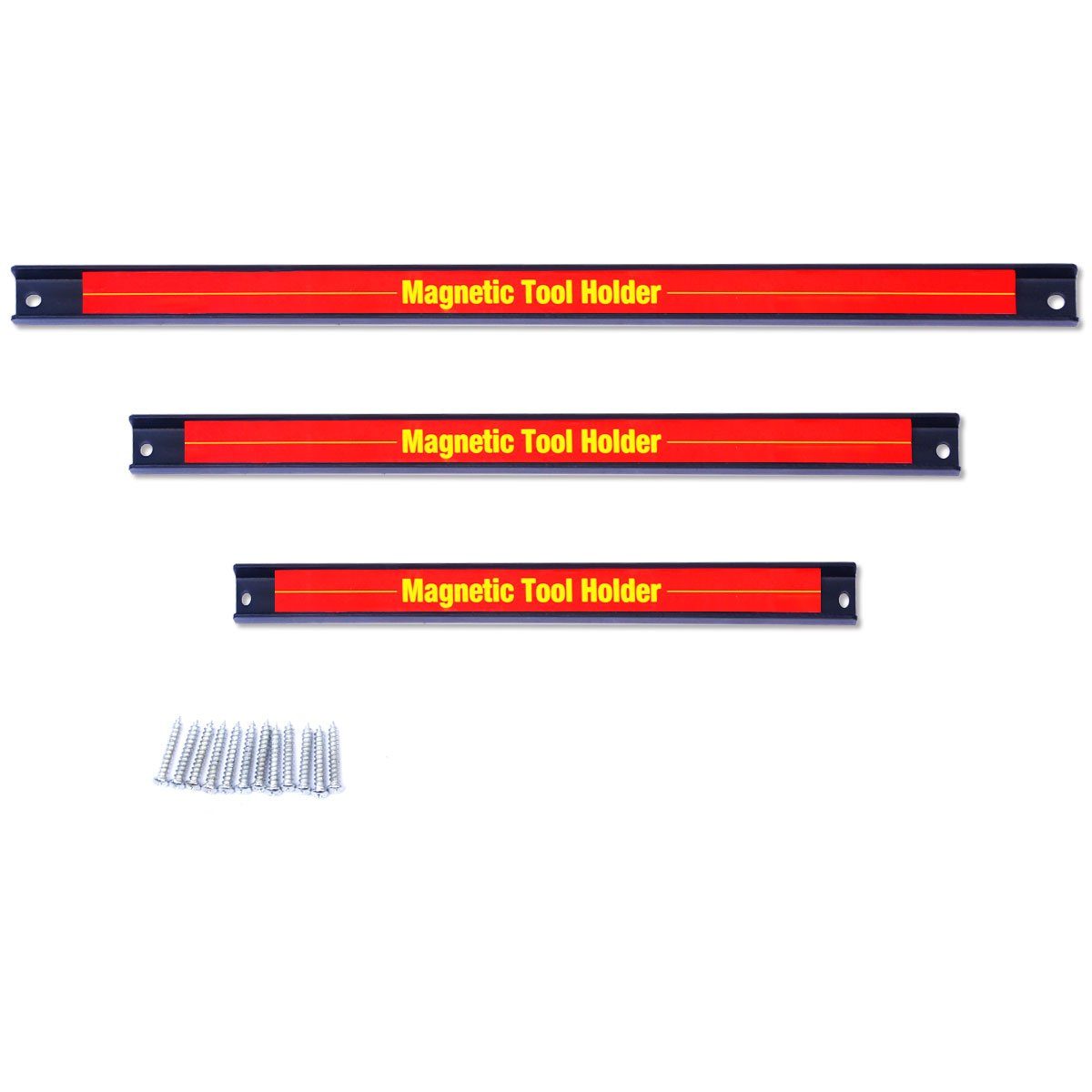 COSTWAY Magnet-Werkzeugleiste, 3-tlg., Werkzeug Halterung 21cm+31cm+46cm