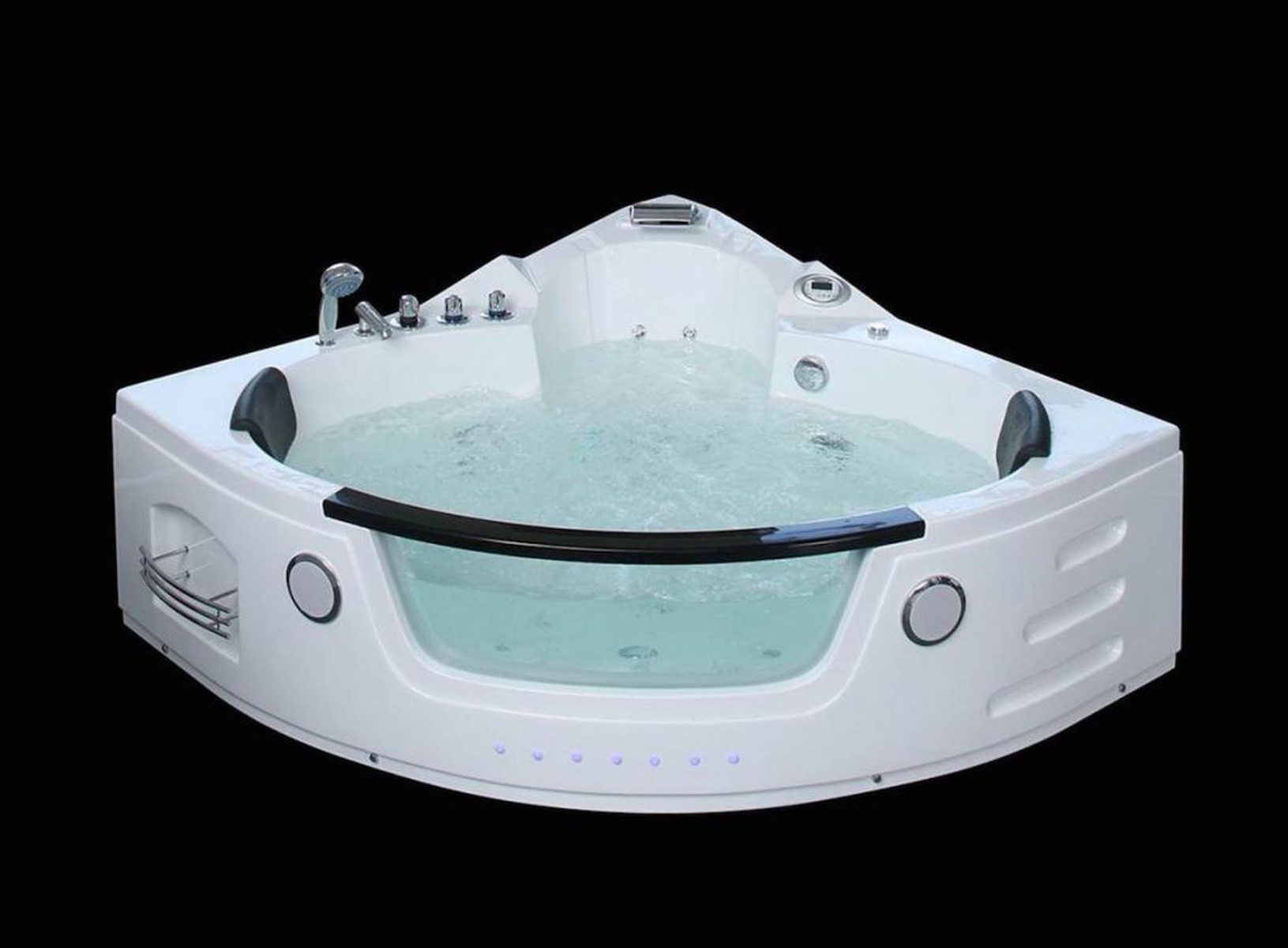 PureHaven Whirlpool 172x172 cm mit Wasserfall, Heizung, Lichttherapie & Soundsystem