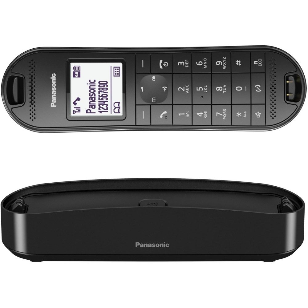 Panasonic Panasonic KX-TGK320GB, elegantes Telefon in Schwarz. Schnurloses DECT-Telefon