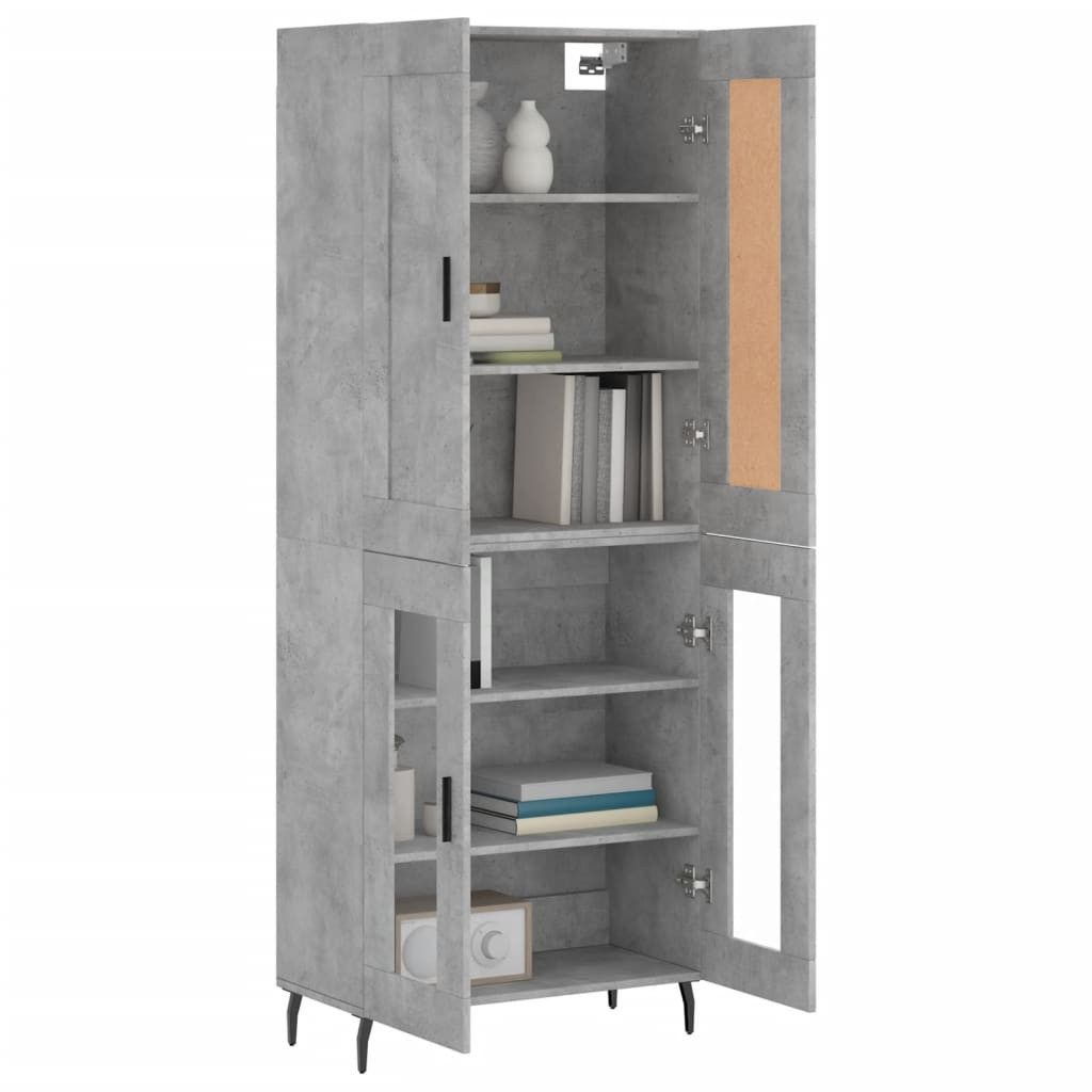 vidaXL Highboard Highboard Betongrau 69,5x34x180 cm günstig online kaufen