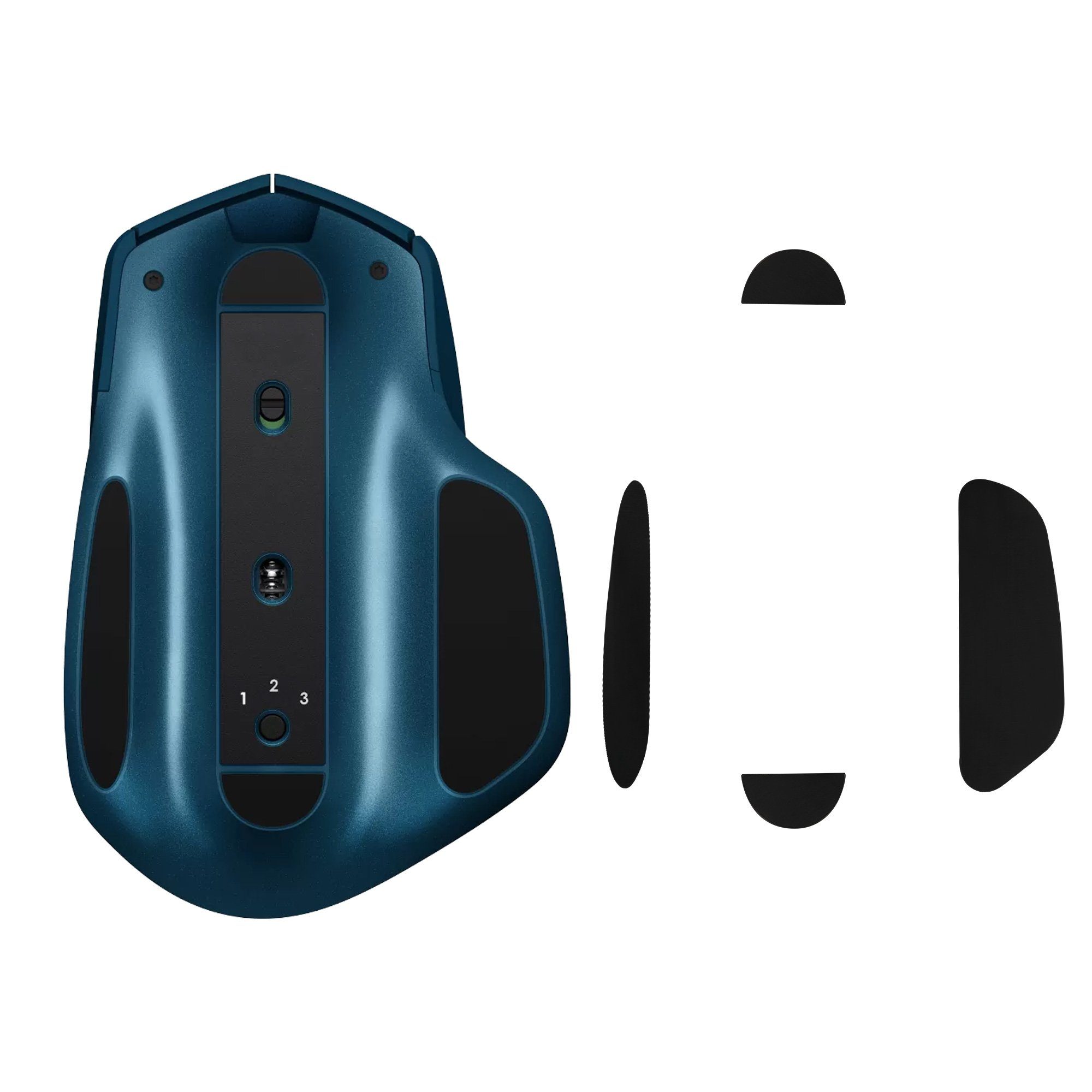 kwmobile Mausfüße Mouse Feet Sticker für Logitech MX Master 2S (1-St), Ersatz Glider Mausfüße passgenau - Glides in Schwarz