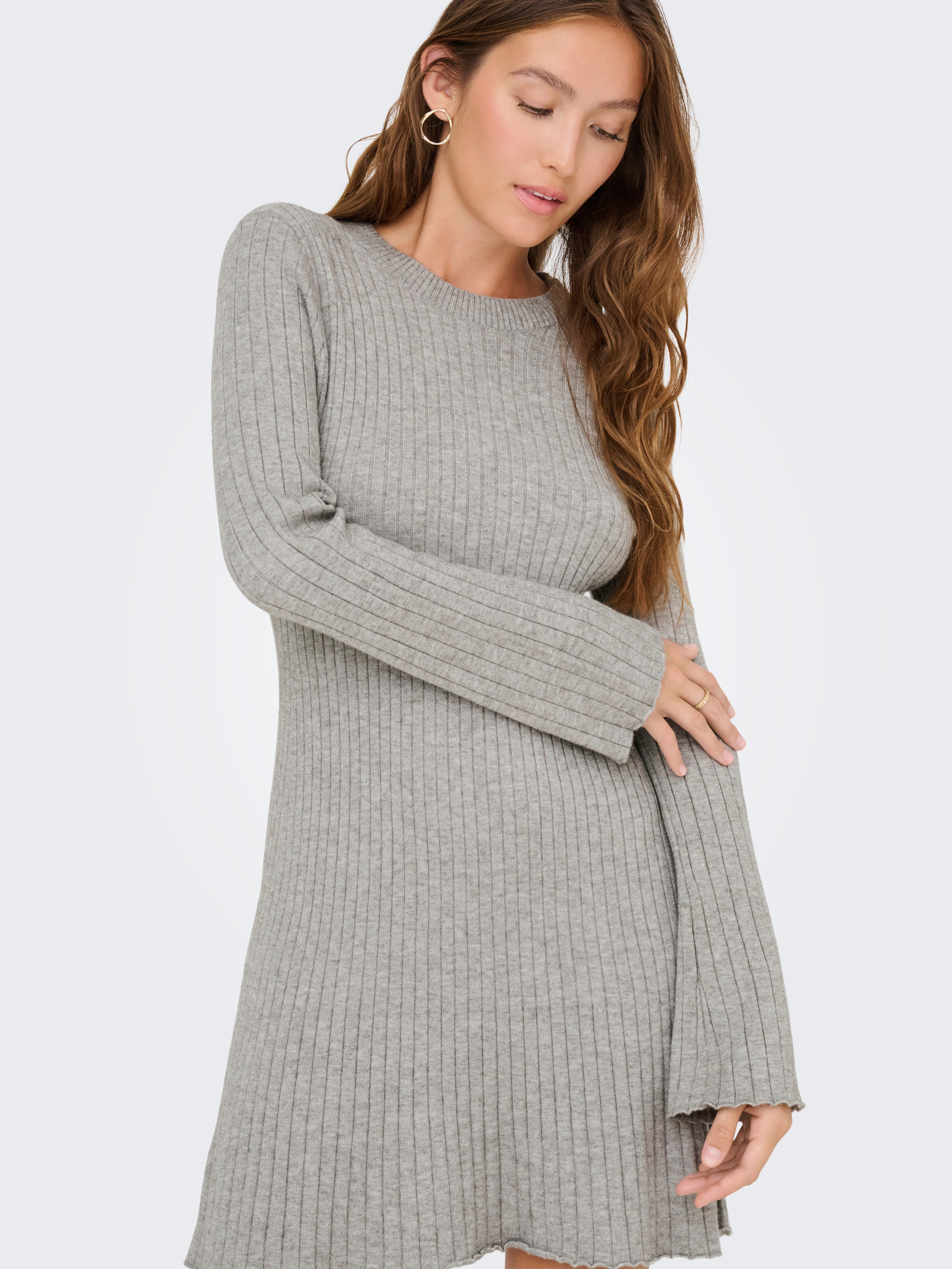 ONLY Minikleid ONLMICHELLA LS O-NECK DRESS KNT Sommerkleid günstig online kaufen