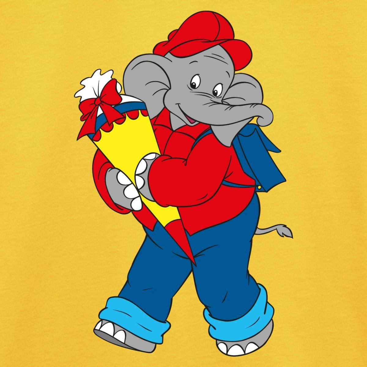 Spreadshirt T-Shirt Benjamin Blümchen Einschulung mit Schultüte Kinder Premium T-Shirt (1-tlg)