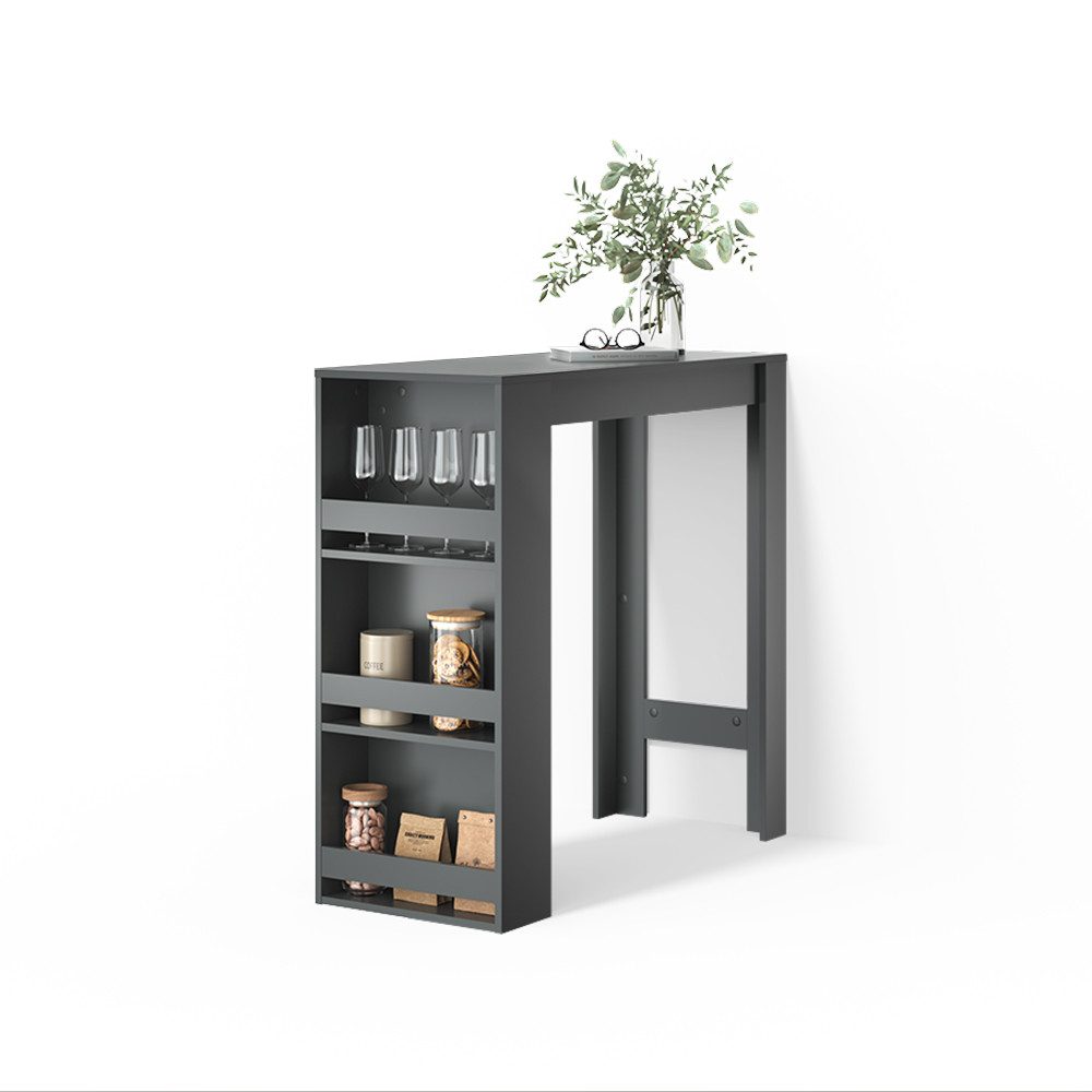 Livinity® Bartisch Regusa, Anthrazit, 45 x 110 cm (1-St)
