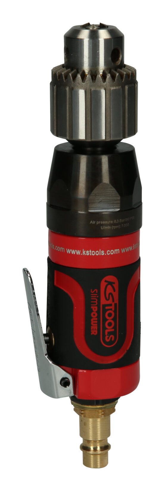 KS Tools Bohrmaschine SlimPOWER, max. 7000 U/min, 3/8" Mini-Druckluft-Stabbohrmaschine, 7.0U/min