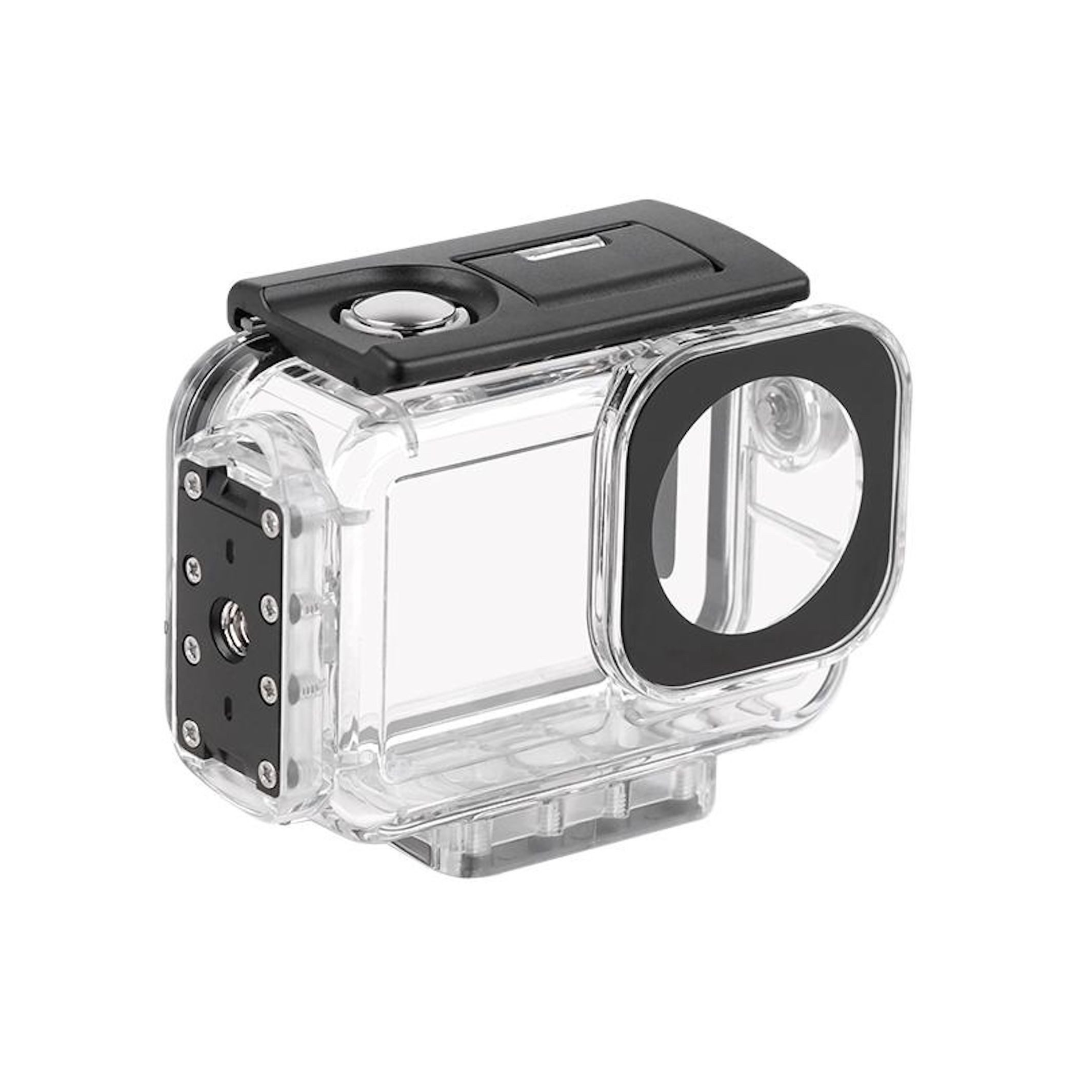 Wigento Unterwassergehäuse für DJI Osmo Action 5 Pro / 4 / 3 60m wasserdicht Zubehör Drohne (60m Wasserdicht, Magnetverschluss)