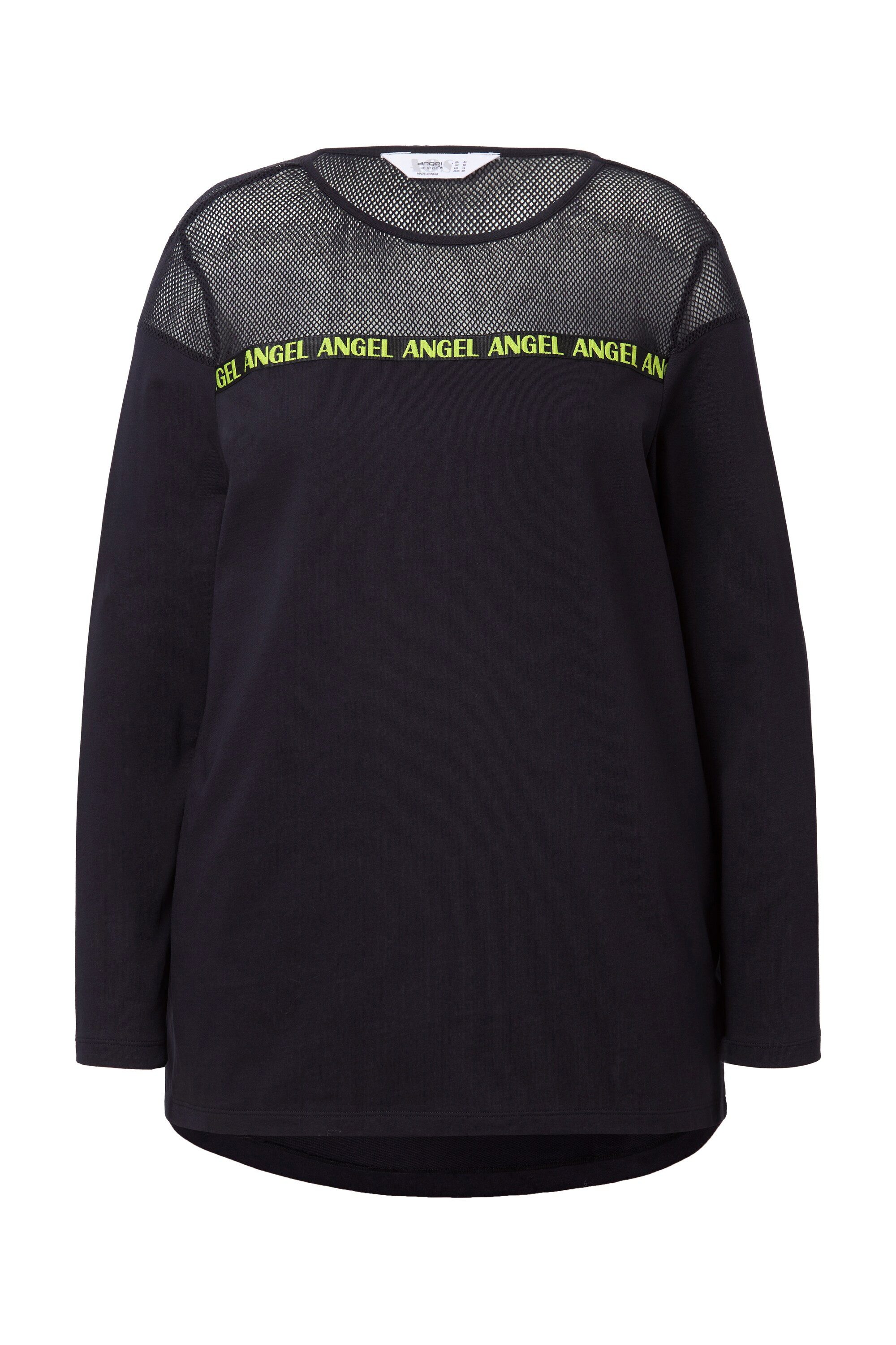 Angel of Style Sweatshirt Sweatshirt A-Linie Mesh-Einsatz Wording-Tap günstig online kaufen