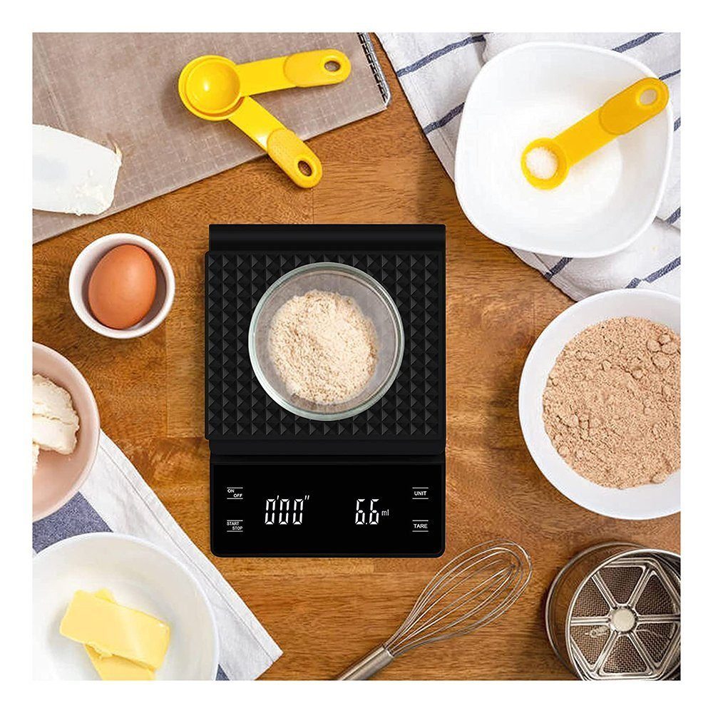 Kaffeewaage, Küchenwaage TUABUR Multifunktionale digitale Küchenwaage, (1-tlg) Lebensmittelwaage,