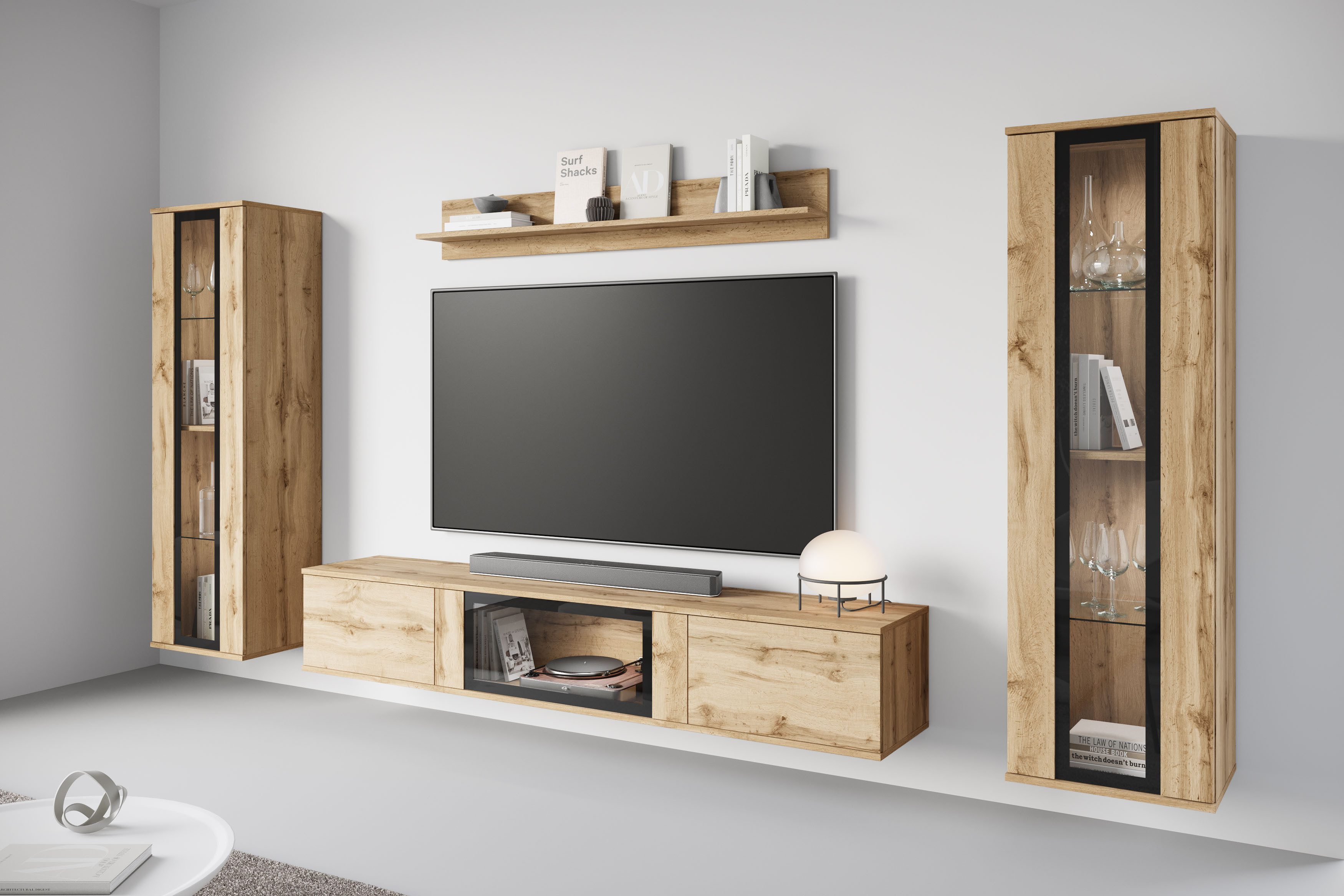 INOSIGN Wohnwand Caro, stehend und hängend montierbar, (Komplett-Set, 4-St. günstig online kaufen