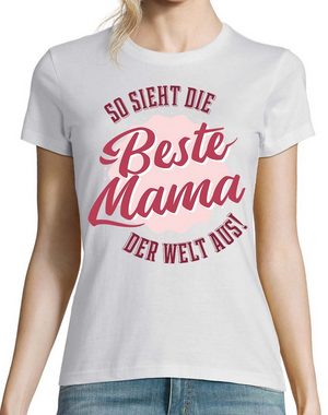 Youth Designz T-Shirt Beste Mama Der Welt Damen Shirt mit trendigem Frontprint