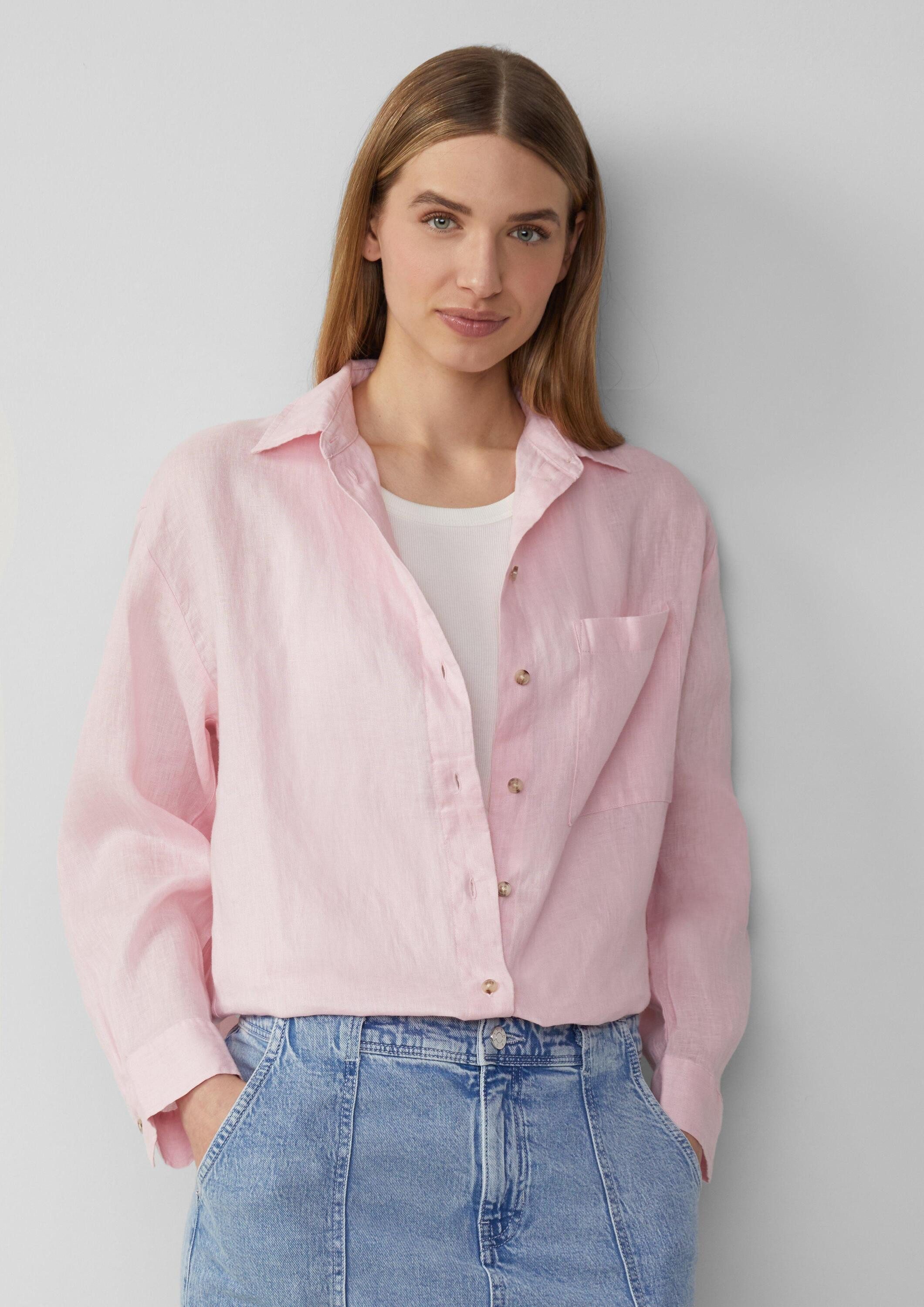 s.Oliver Langarmbluse Bluse Oversize Bluse aus reinem Leinen günstig online kaufen