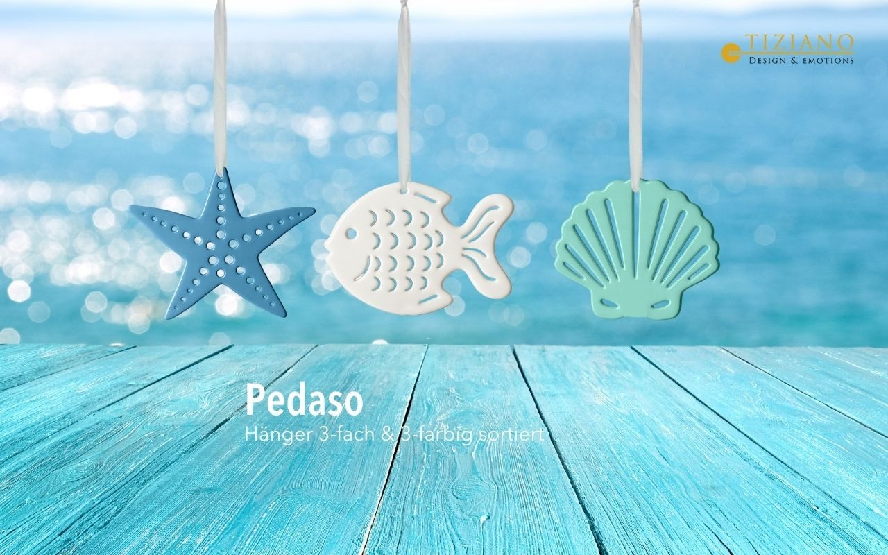 TIZIANO - DESIGN & EMOTIONS Dekohänger Maritime Dekohänger – Muschel Fisch Seestern 10 cm