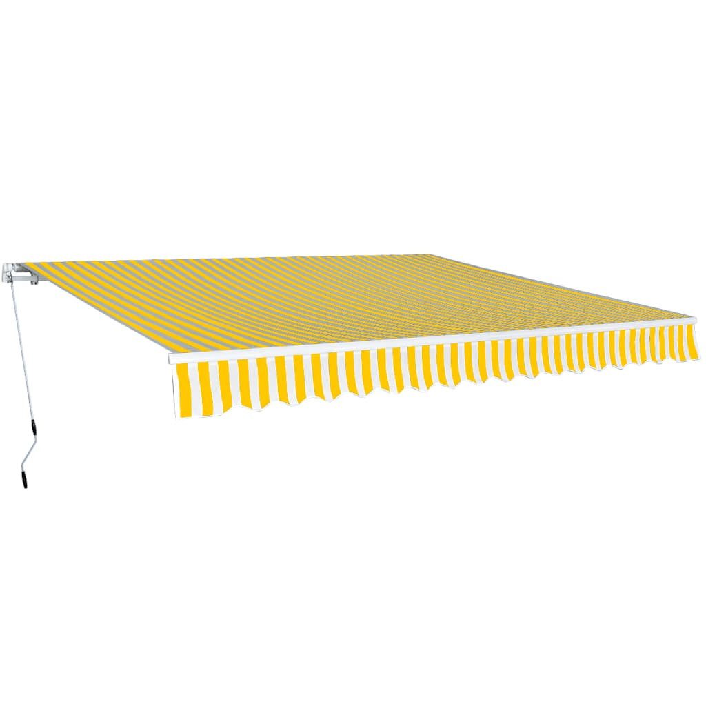 vidaXL Markise Gelenkarmmarkise 400 cm Gelb/Weiß (1-St)