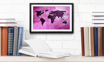 WandbilderXXL Kunstdruck Worldmap No.4, Weltkarte, Wandbild, in 4 Größen erhältlich
