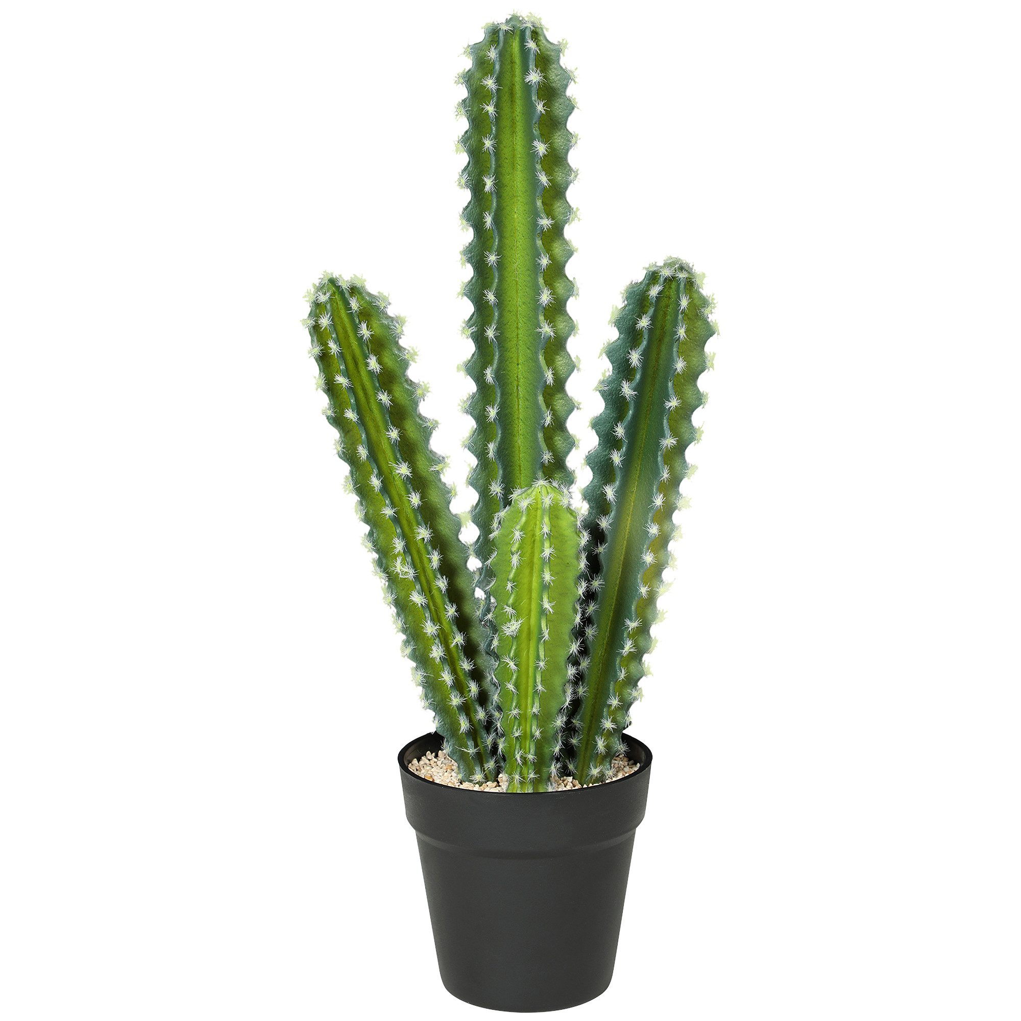 Kunstpflanze Pflanzen künstliche Pflanzen im Topf,Säulenkaktus,Fake Plant Kaktus, HOMCOM, Höhe 53 cm, für Zuhause, Büro, Einweihungsgeschenke, Dekoration