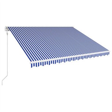 DOTMALL Markise Automatisch Einziehbare Markise 400×300 cm Blau und Weiß