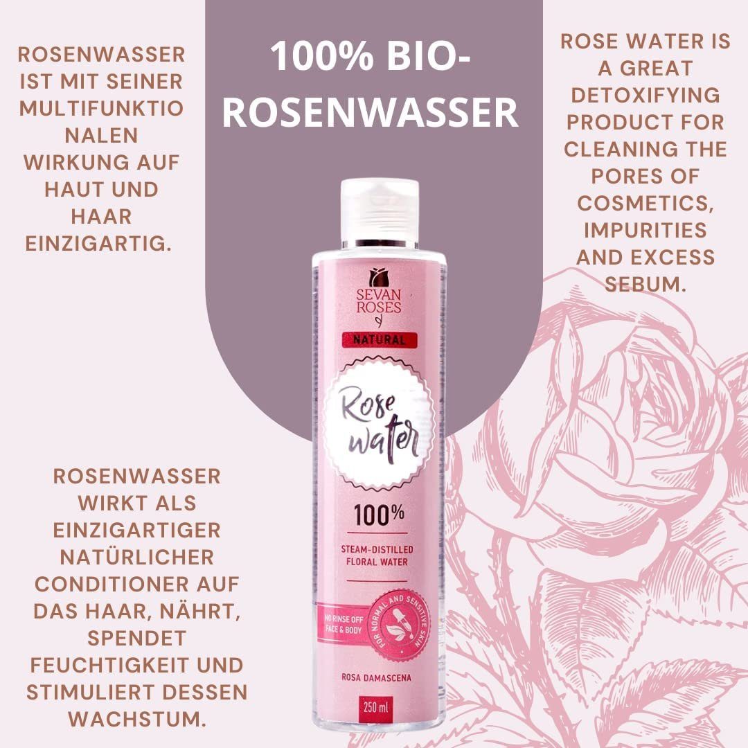Sevan 100% Bio-Rosenwasser Roses Sevan Gesichtswasser Roses