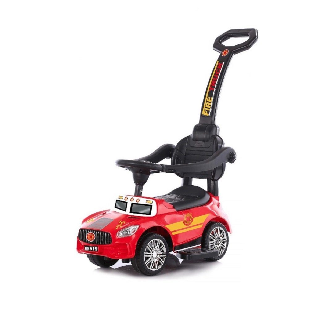 Chipolino Rutscher Rutscher 2 in 1 Fire Truck, Schubstange, bequemer Sitz, Musikfunktion