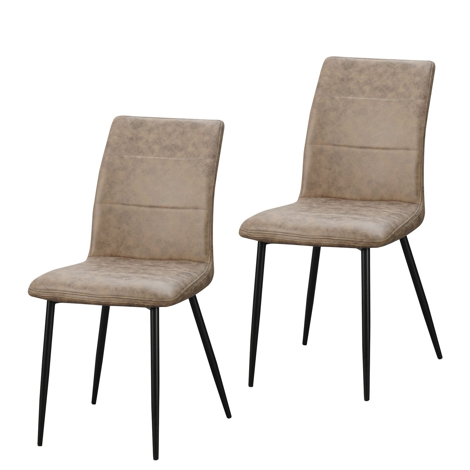 HTI-Living Esszimmerstuhl Esszimmerstuhl 2er Set Antikhellbraun günstig online kaufen