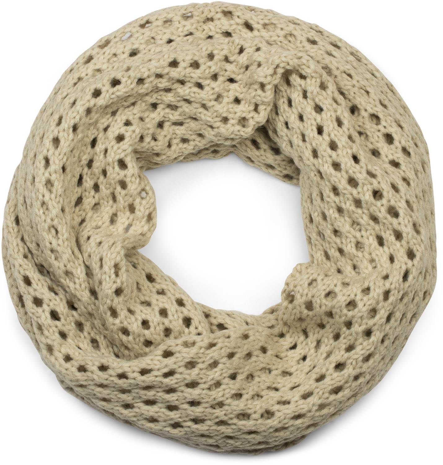 Strickschal Strick Loop Schal mit Loch Muster