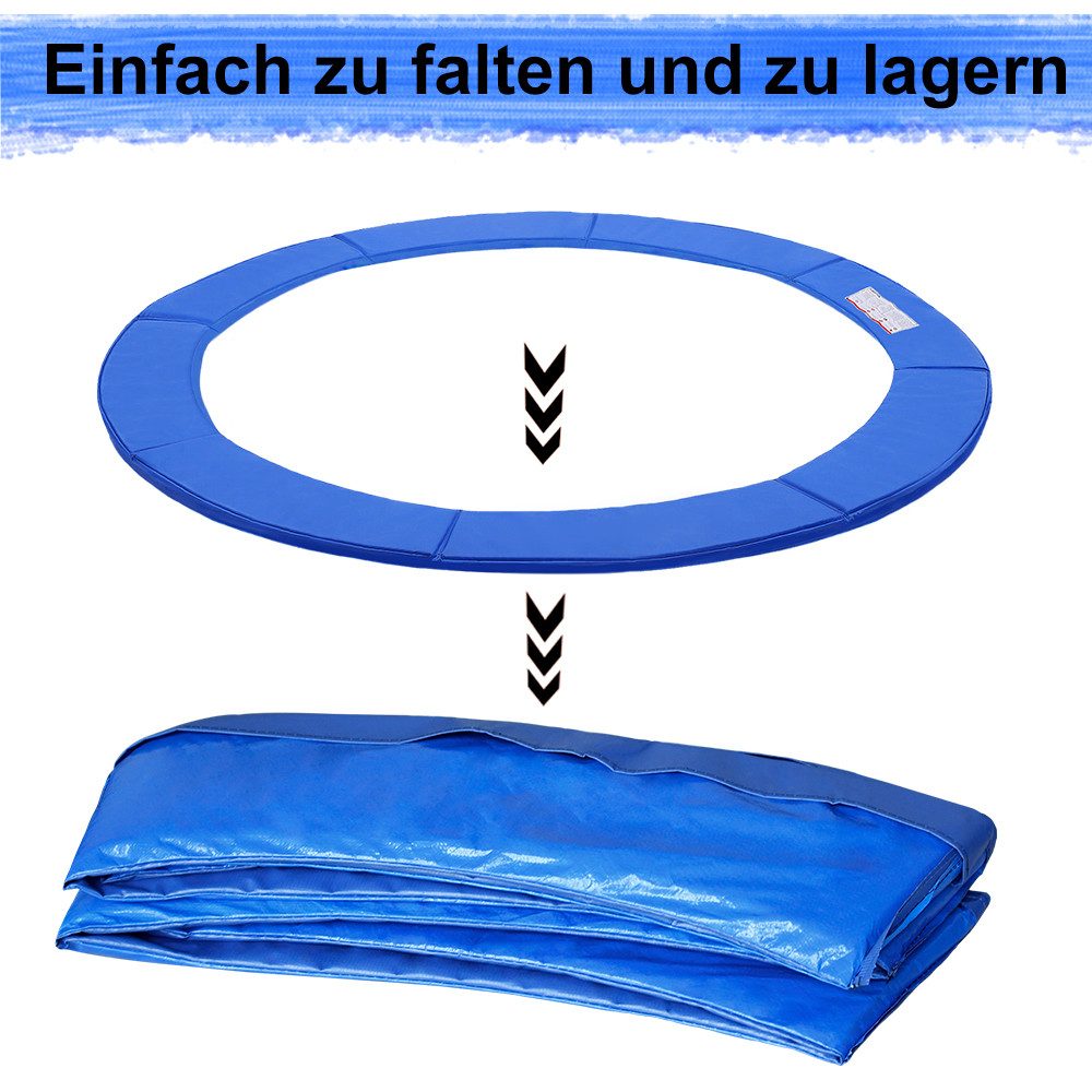 FIVMEN Trampolin-Randabdeckung Federabdeckung, Randschutz Sicherheitsmatte UV-resistent, UV-Beständigkeit Reißfest, 30cm Breite mit Blau/Mehrfarbig