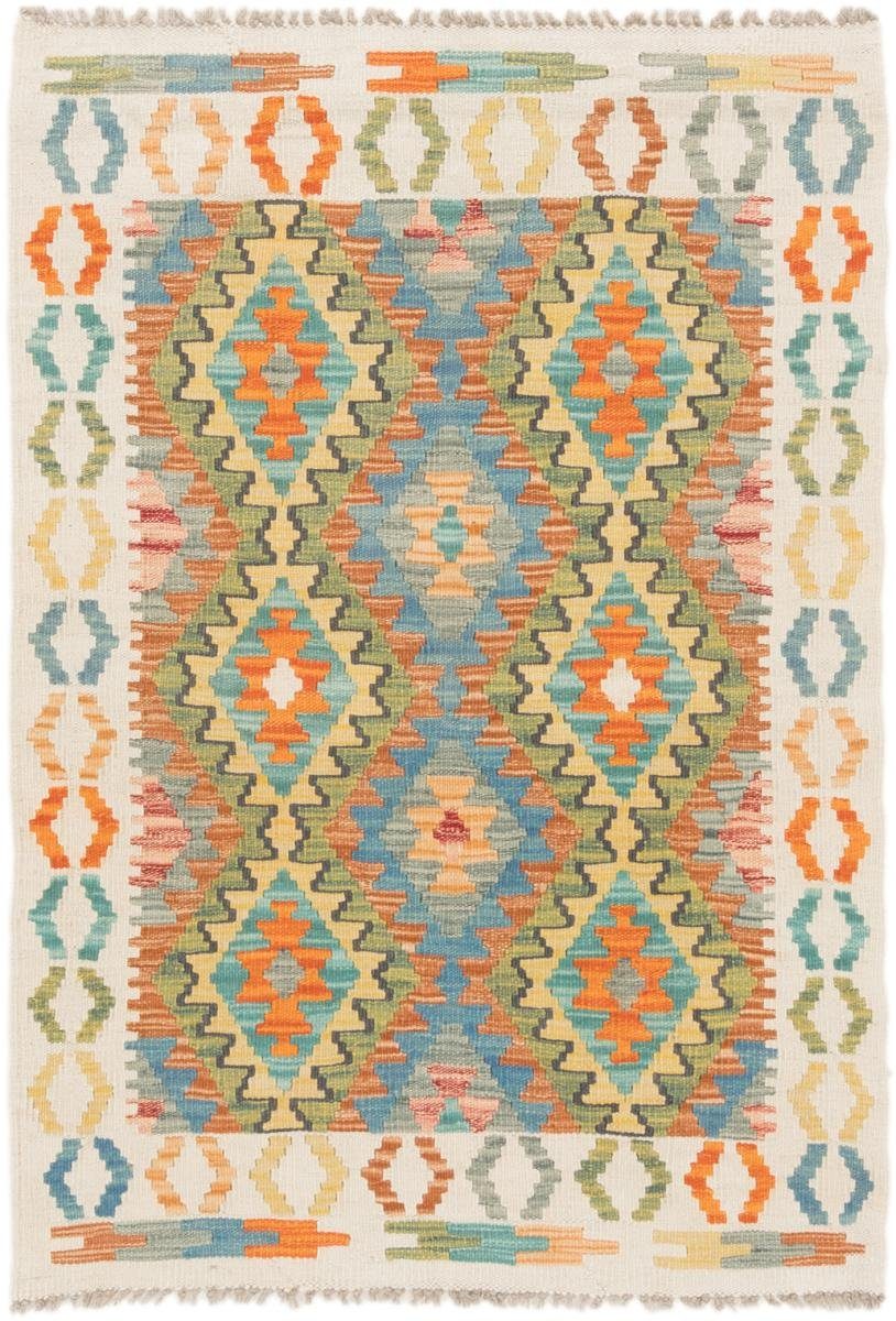 Orientteppich Kelim Afghan 86x122 Handgewebter Orientteppich, Nain Trading, rechteckig, Höhe: 3 mm