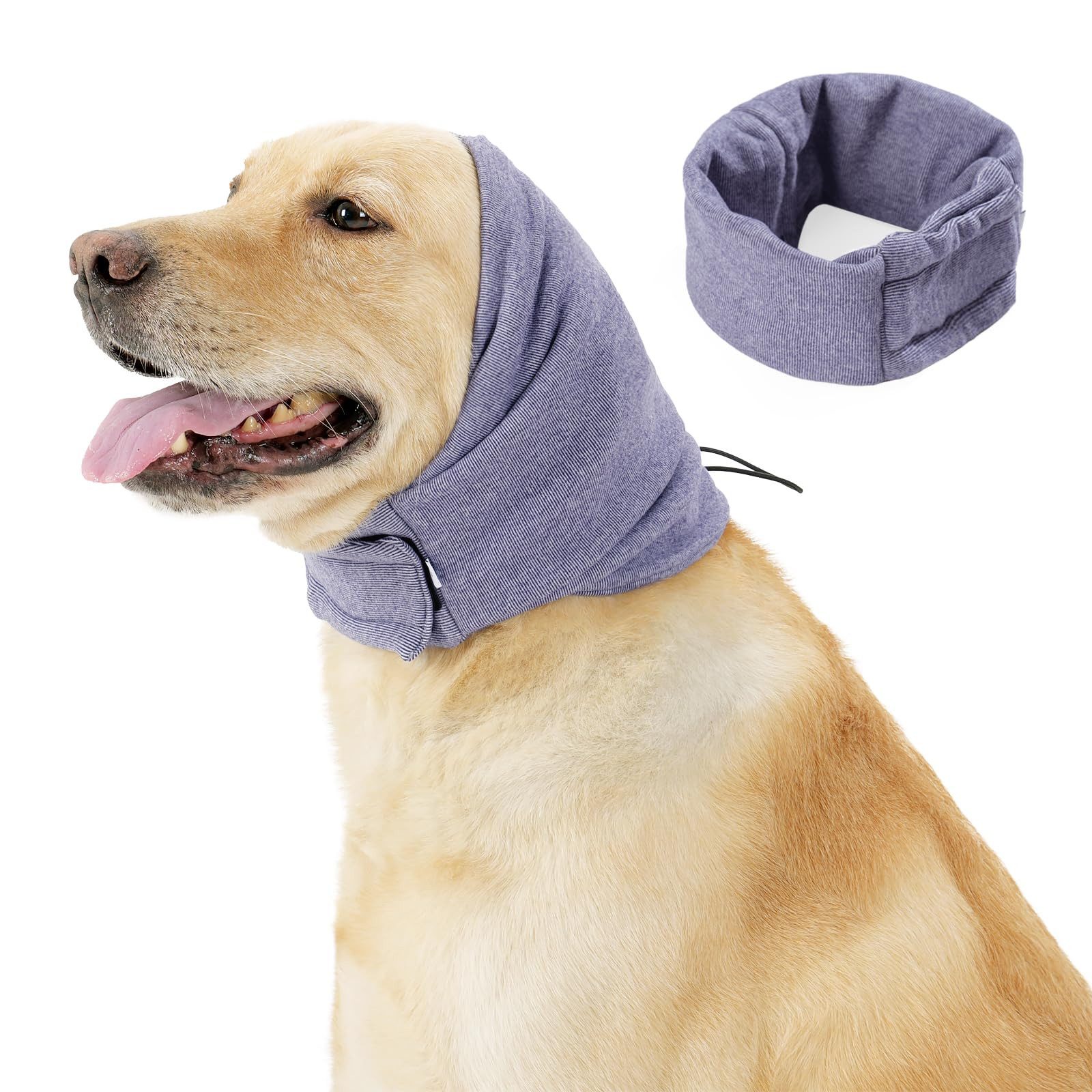 Ledander Hundepullover Hunde-Ohrenschützer, beruhigender Kapuzenpullover, kein Schütteln, Ohrwickel für Hämatom-Heilung, Lärmschutz,Hundeohrschutz für
