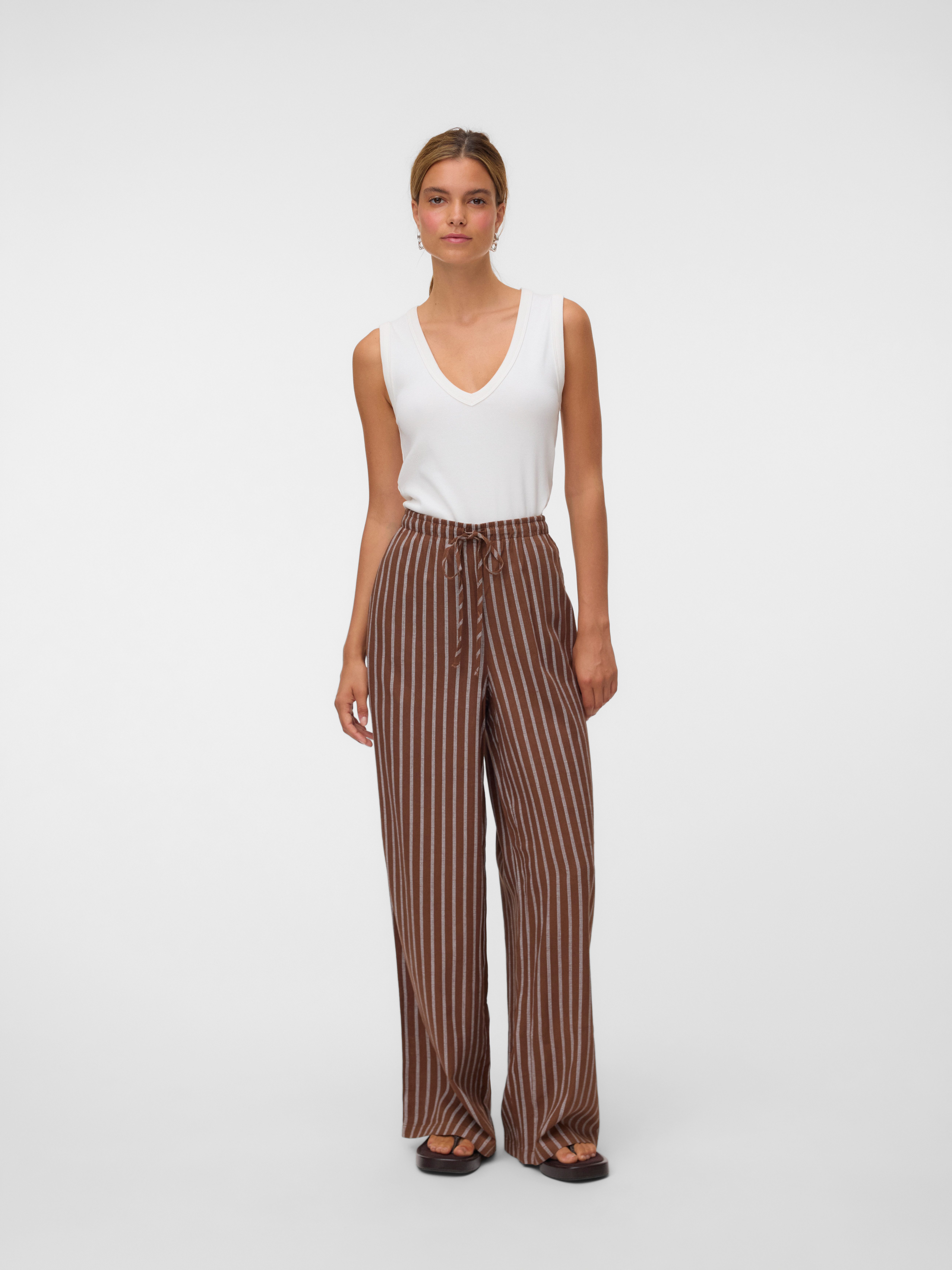 Vero Moda Schlupfhose VMROSIE MW WIDE PANT NOOS Viskosemischung, oversize