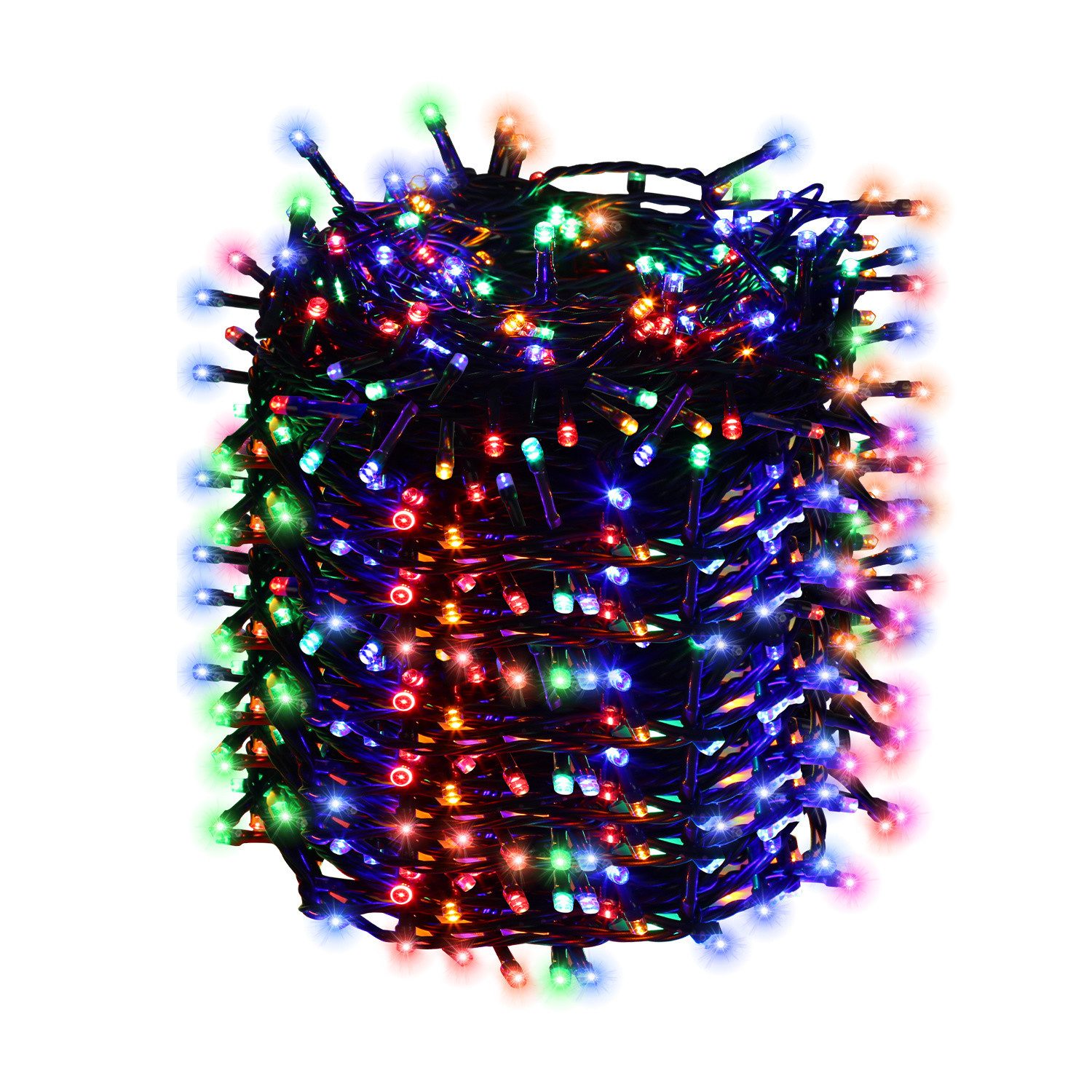 Clanmacy LED-Lichterkette 100-2000 LED Lichterkette Beleuchtung 10-200M Außen Weihnachten Party, Wasserdicht8 Modi