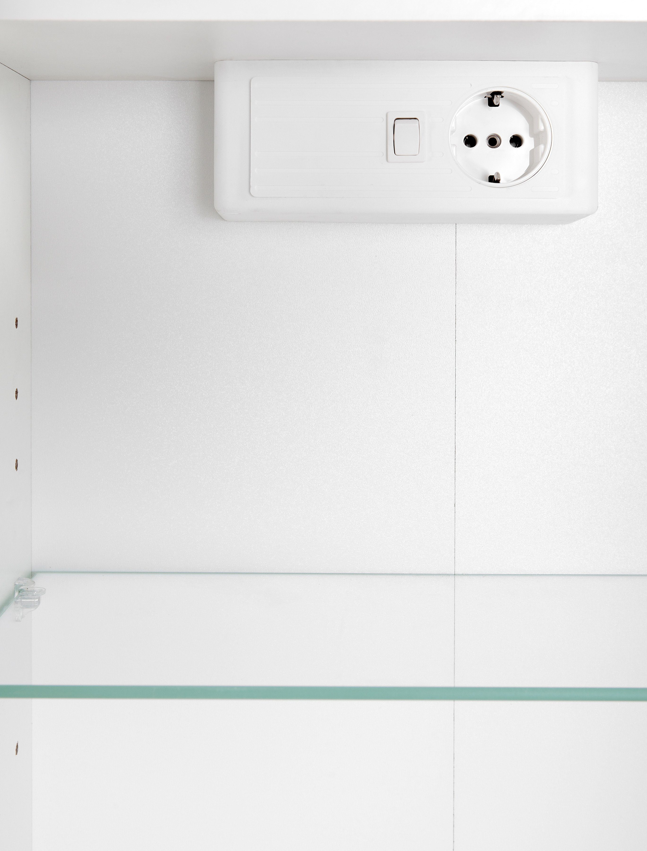 welltime Spiegelschrank Texas Breite 70 cm, mit LED-Aufbauleuchte