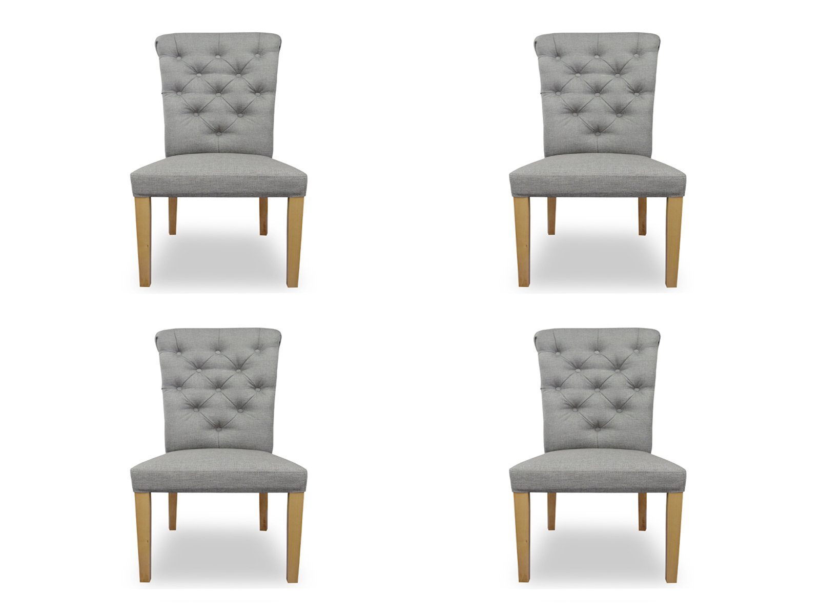 JVmoebel Stuhl, 4x Stühle Stuhl Polster Design Lounge Sitz Lehn Garnitur Sessel Chesterfield Neu