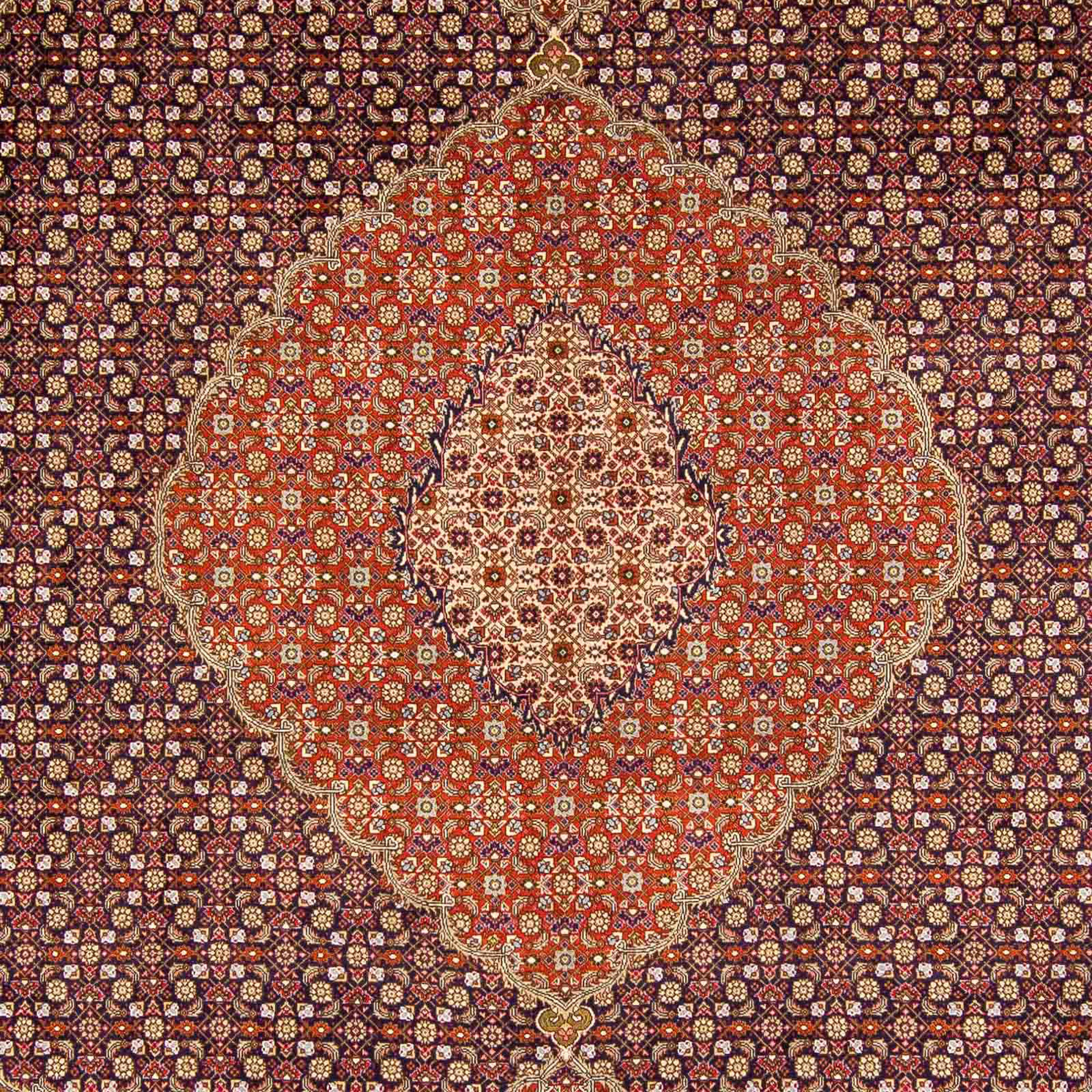 Orientteppich Perser - Täbriz - x 10 Handgeknüpft, morgenland, rechteckig, mehrfarbig, Einzelstück mit 393 - 293 mm, Zertifikat Wohnzimmer, Höhe: cm