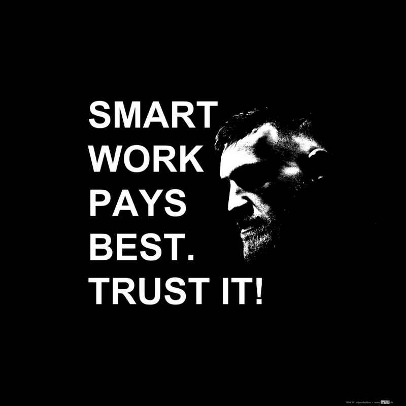 1art1 Kunstdruck Zitate - Smart Work Pays Best. Trust It!, Conor McGregor