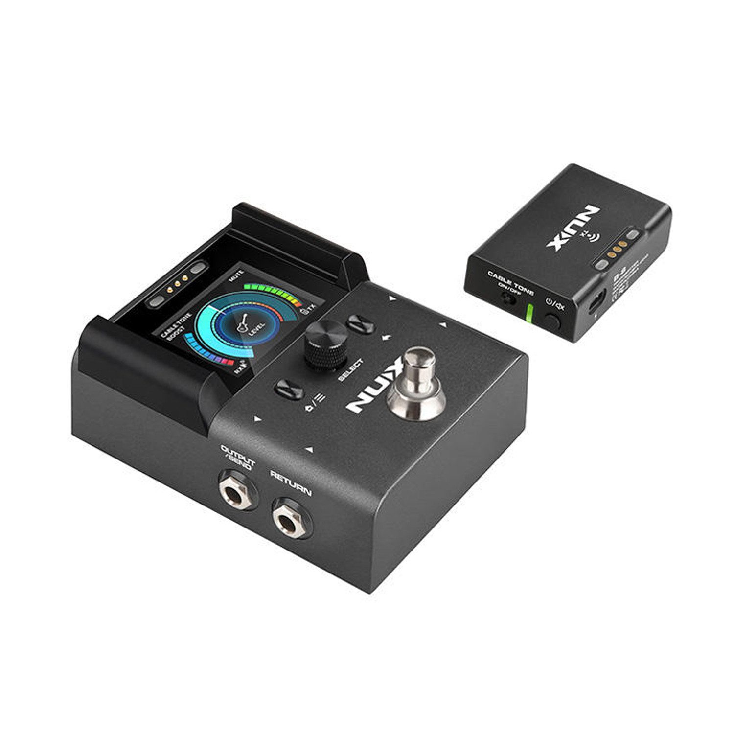 Nux E-Gitarre Nux Gitarrensender B-8 Drahtlos-System mit Stimmgerät und Booster, Gitarrensender, Drahtlos-System, mit Stimmgerät, Booster