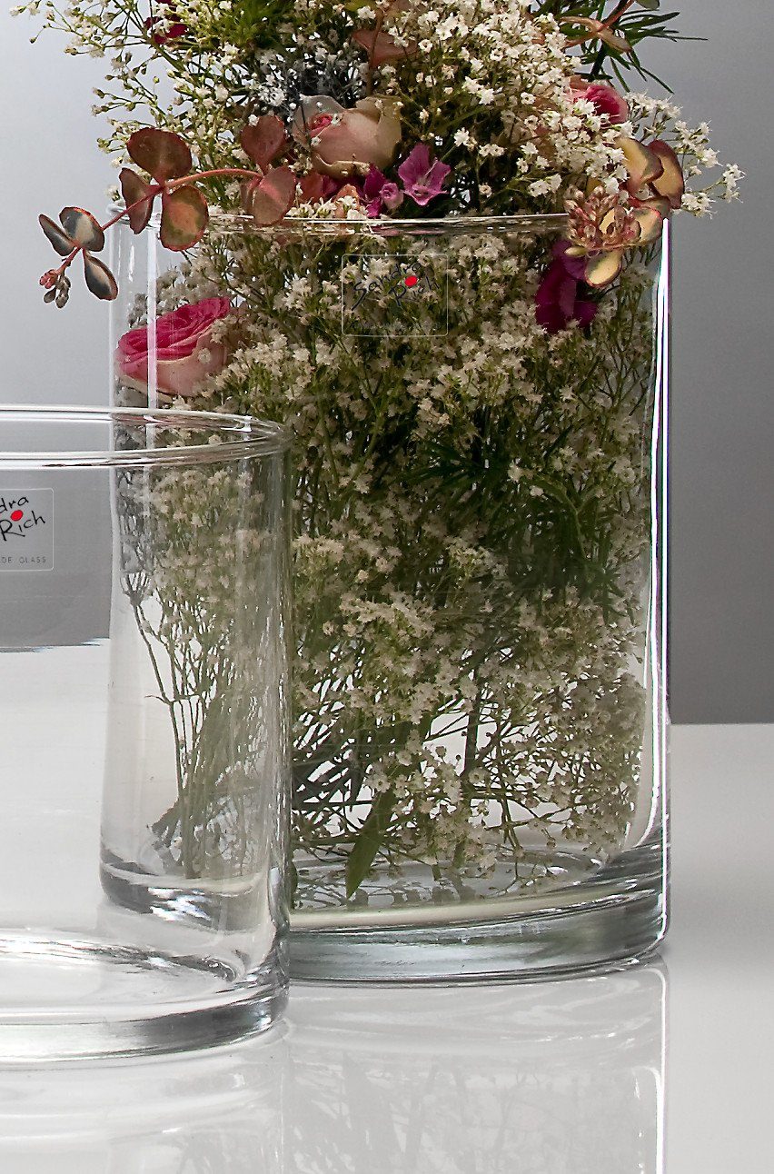 Sandra Rich Dekovase Glasvase Cyli zylindrisch Ø 15 cm hot cut von Sandra R günstig online kaufen