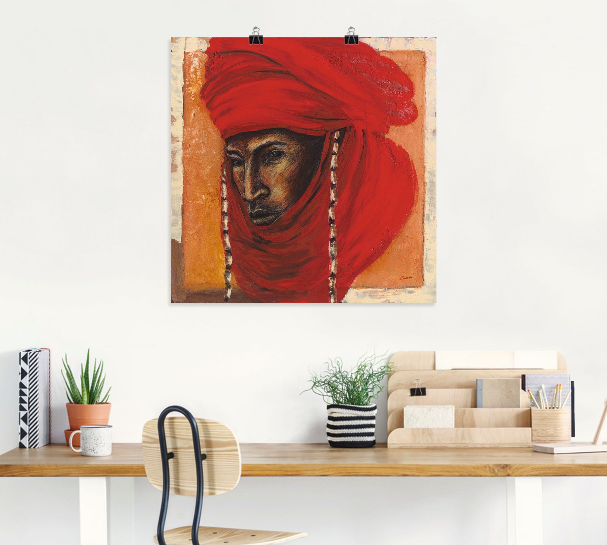Artland Wandbild Alubild, Mann in versch. Leinwandbild, St), (1 als Poster Wandaufkleber oder Beduine, Größen