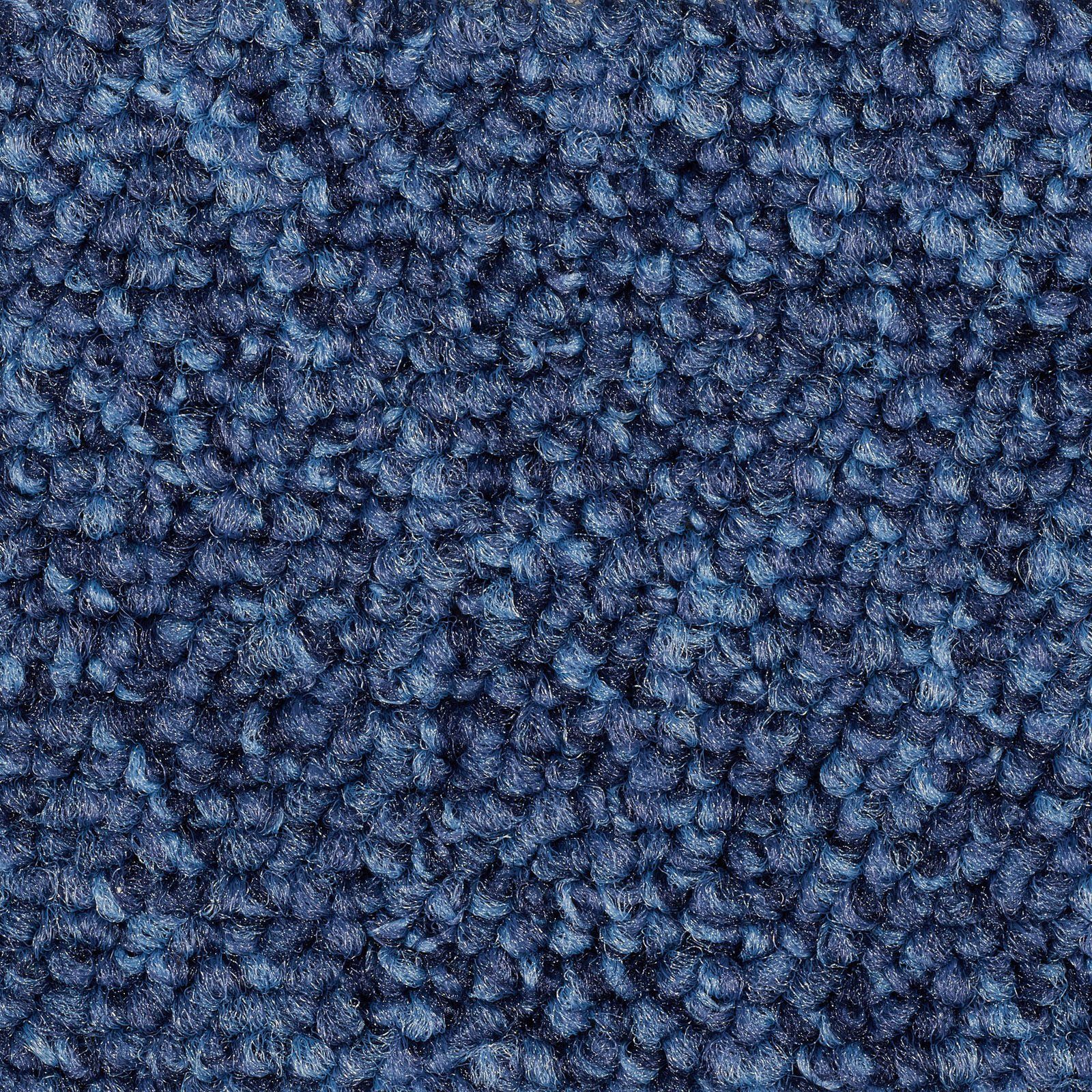 Teppichboden Schlingenteppich 5 dunkel-blau Baltic, Schlafzimmer, cm Breite 400/500 Kinderzimmer, Bodenmeister, rechteckig, Höhe: mm, Wohnzimmer