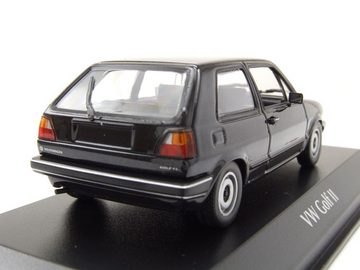 Maxichamps Modellauto VW Golf 2 1985 schwarz metallic Modellauto 1:43 Maxichamps, Maßstab 1:43