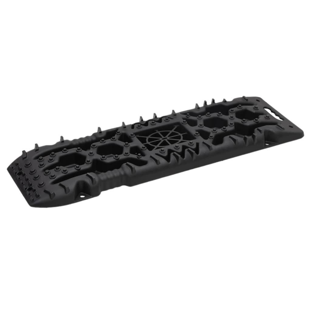 vidaXL Anfahrhilfe Traktionsmatten 2 Stk. Schwarz 107x31x7 cm Nylon