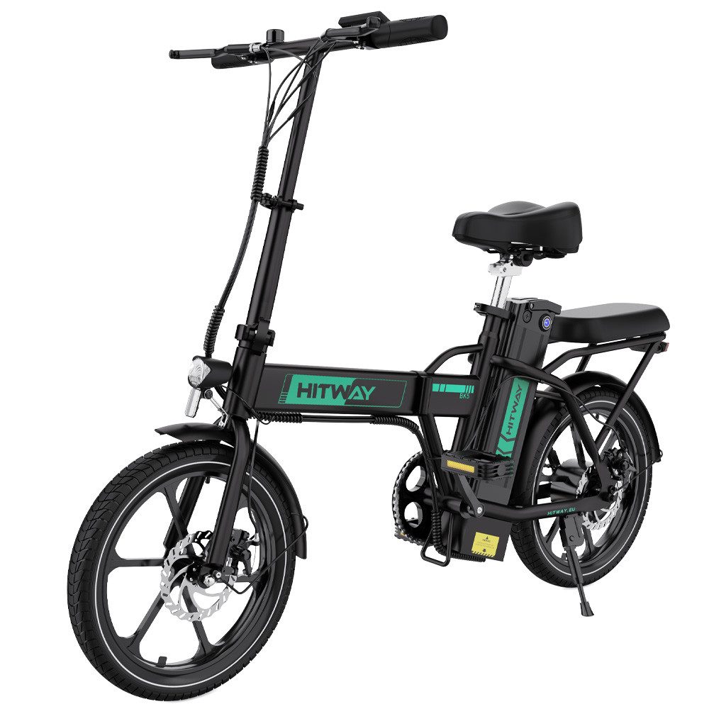 HITWAY E-Bike Cityrad 5S elektro-cityrad 16 Zoll mit 36V10.4AH akku Pedelec, 1 Gang Shimano, 35-90 km Elektrofahrrad Klapprad E-Bike E-räder Faltbar