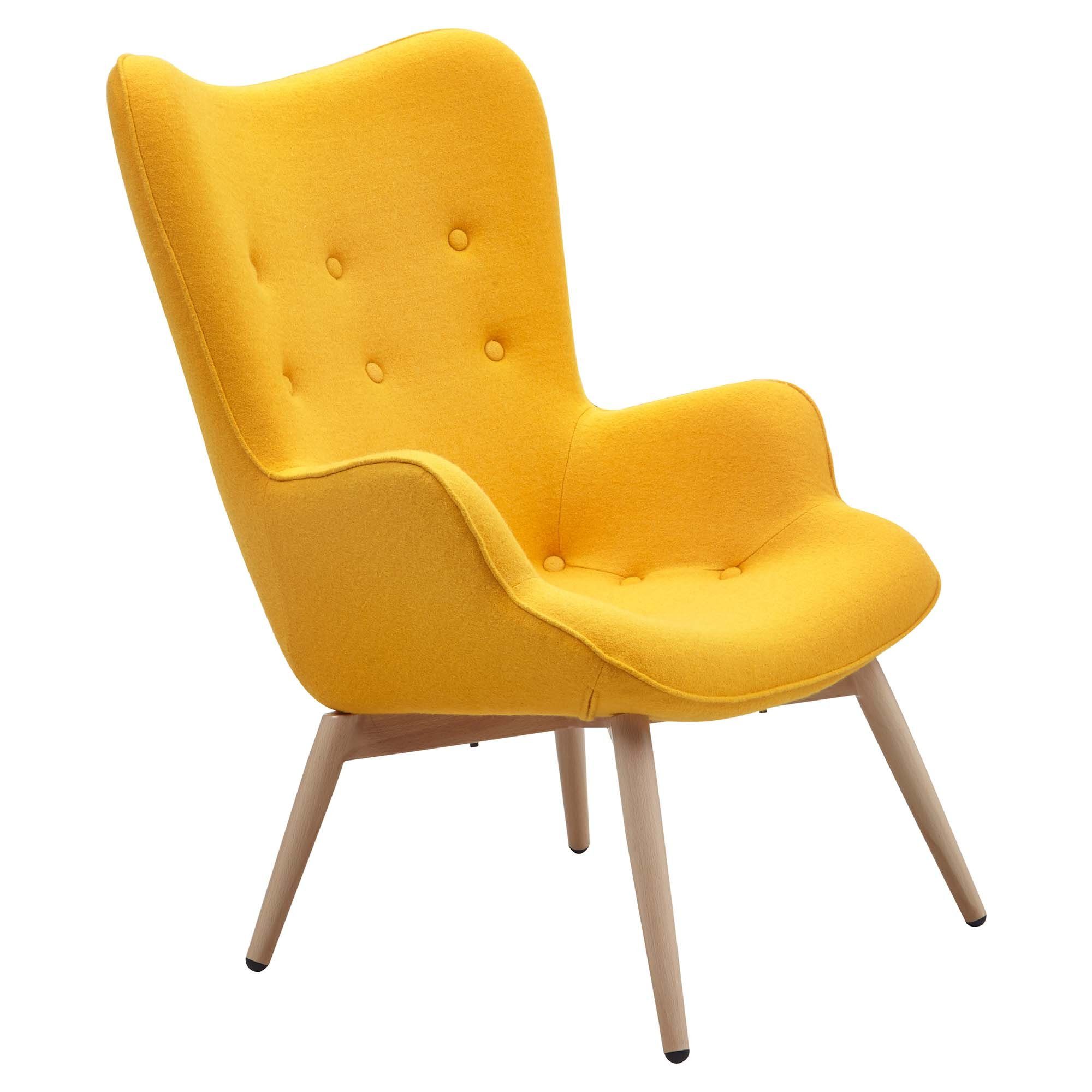 GMD Living Sessel OSLO, mit Schaumpolsterung gelb