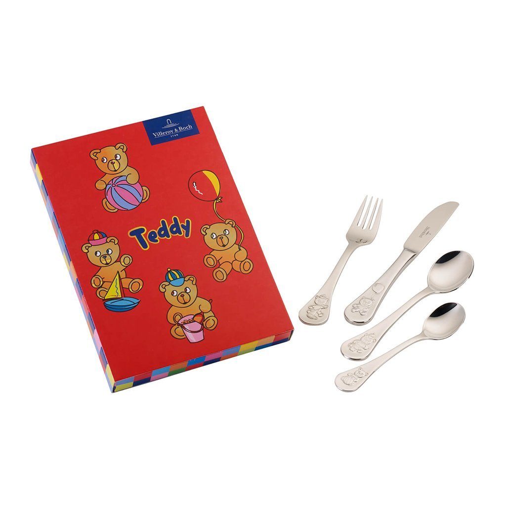 Villeroy & Boch Kinderbesteck Kid's Dining Kinderbesteck, 4tlg (4-tlg), 1 Personen, Edelstahl, Edelstahl, 4 Stck, spülmaschinenfest