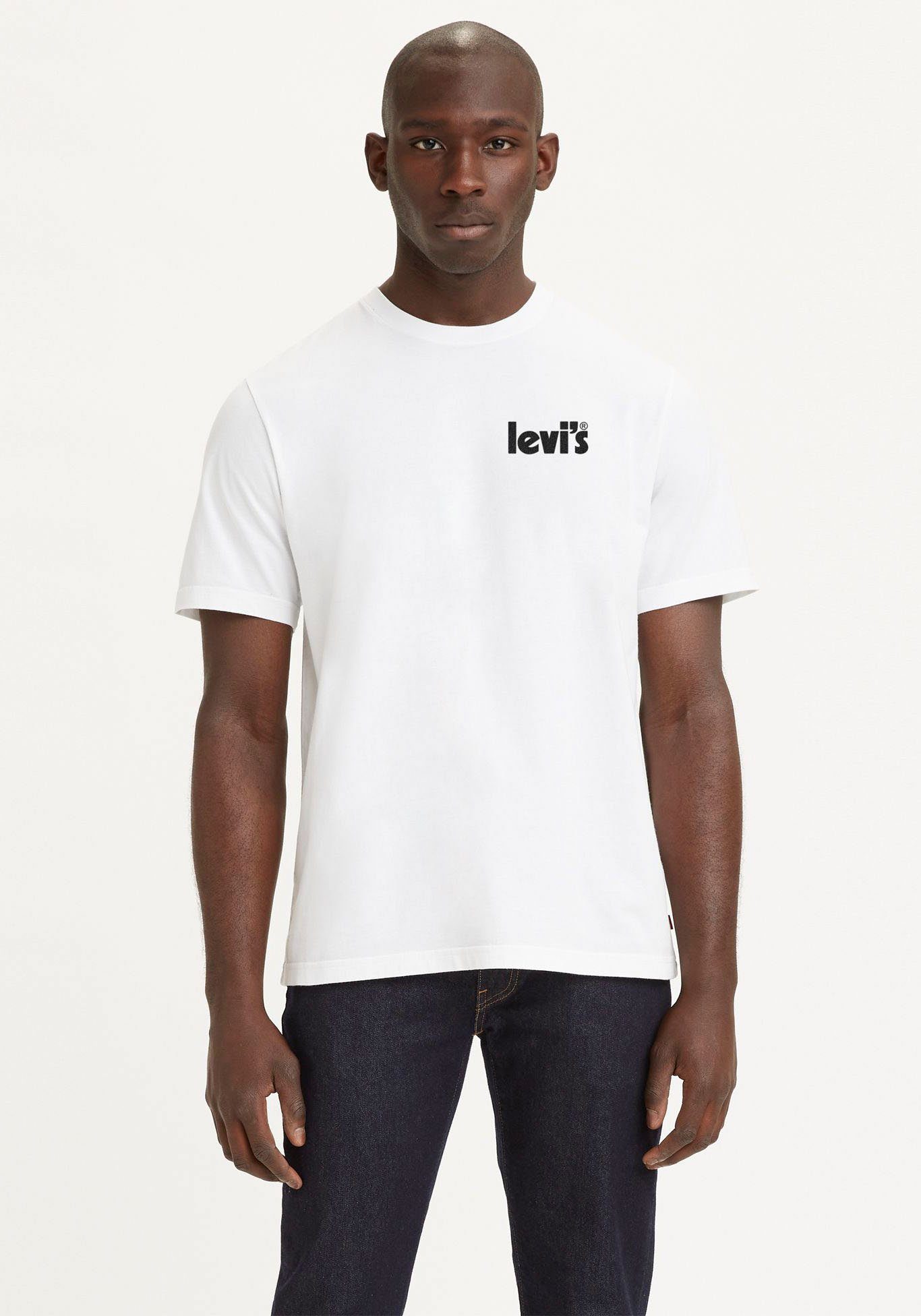 Levi's® T-Shirt RELAXED FIT TEE Markenlogo-Aufdruck mit poster white