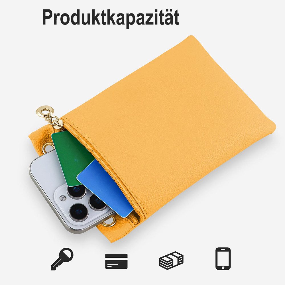 Zaewry Umhängetasche Handytasche mit abnehmbaren Umhängeriemen,Handytasche, für Einkaufen, Dating und Spaziergänge,Münztasche, Kreditkartenetui – Bild 4 von 5