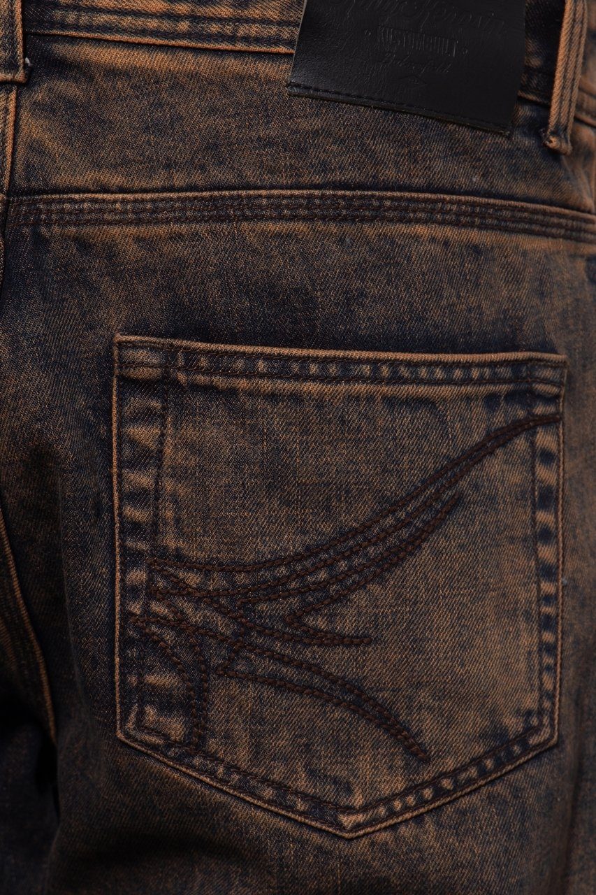 KingKerosin 5-Pocket-Jeans Scott rostbraun Dirt Washed