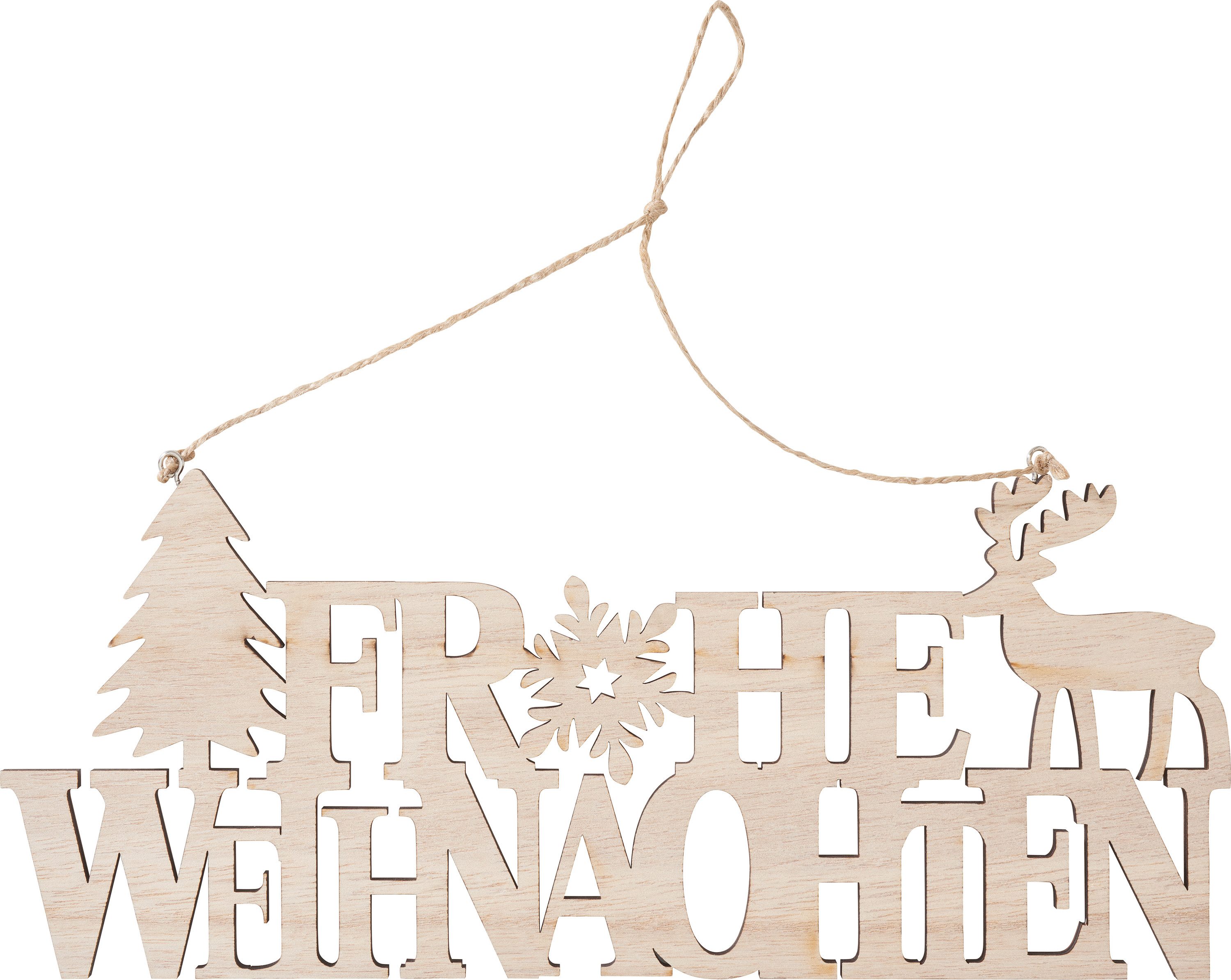 VBS Wanddekoobjekt Schriftzug Frohe Weihnachten, 30x12,5cm günstig online kaufen