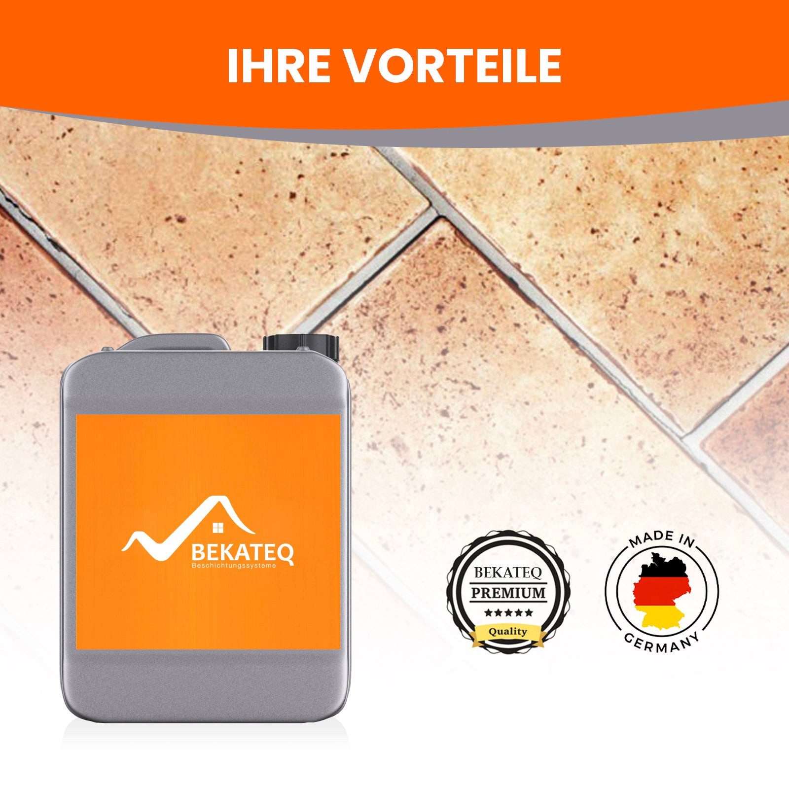 BEKATEQ BE-856 Farbvertiefer Naturstein-Imprägnierung, Fleckschutz und Steinschutz Pflege innen aussen